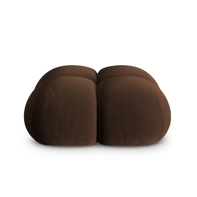 LORETTO chocolate velvet pouf