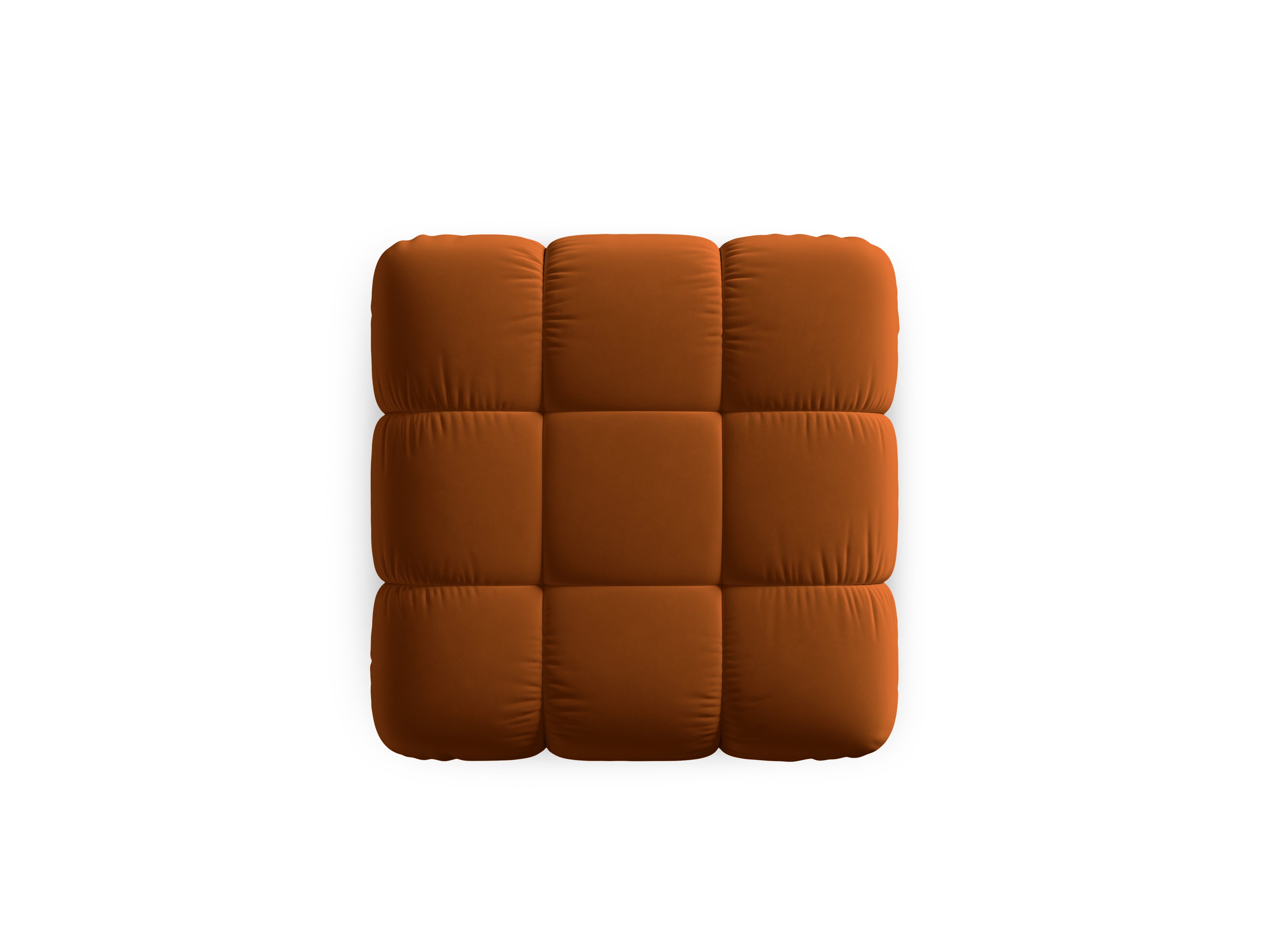Samt Pouf CORTINA ziegelrot