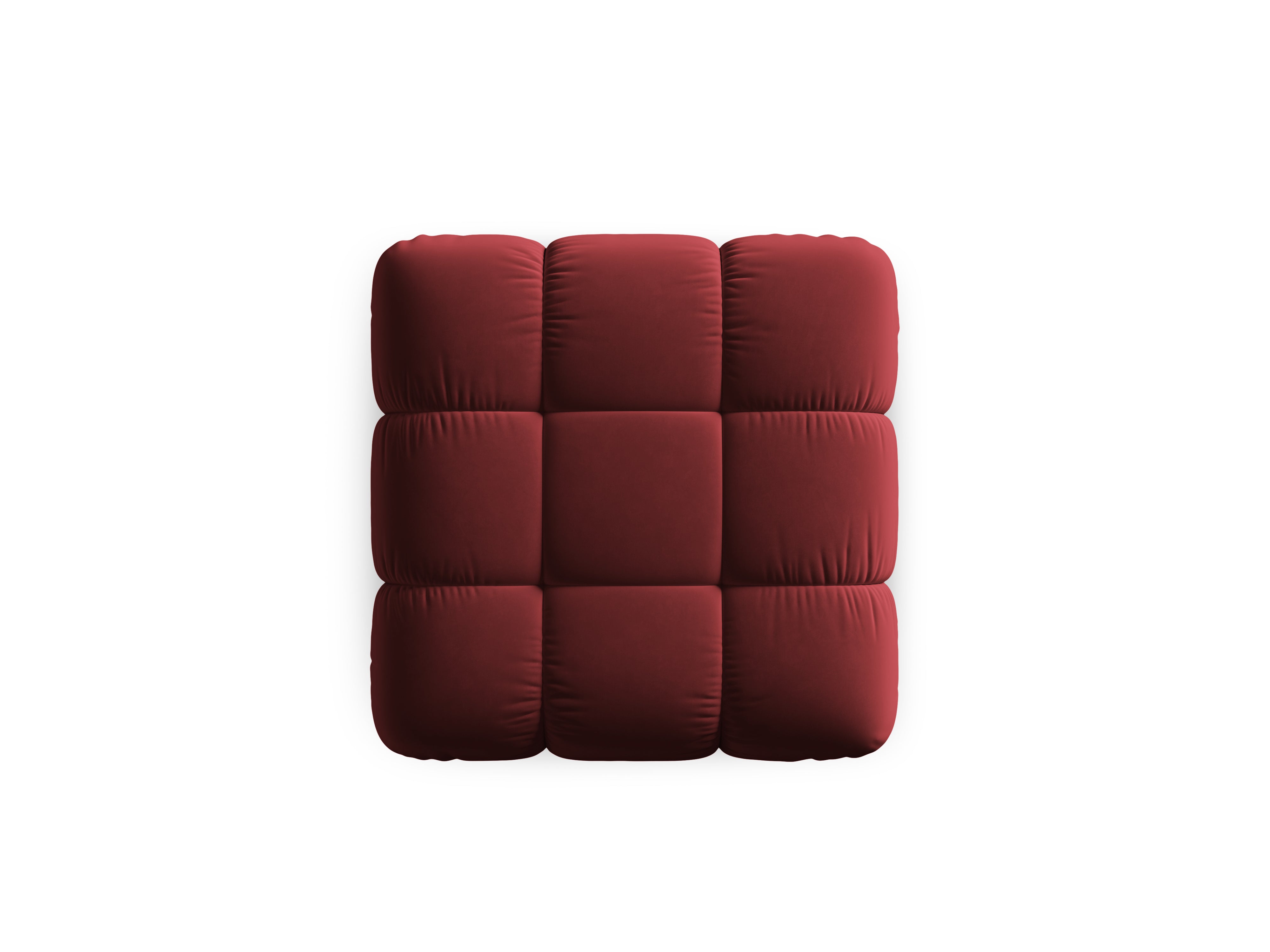 Puf aksamitny CORTINA winny czerwony – Cosmopolitan Design