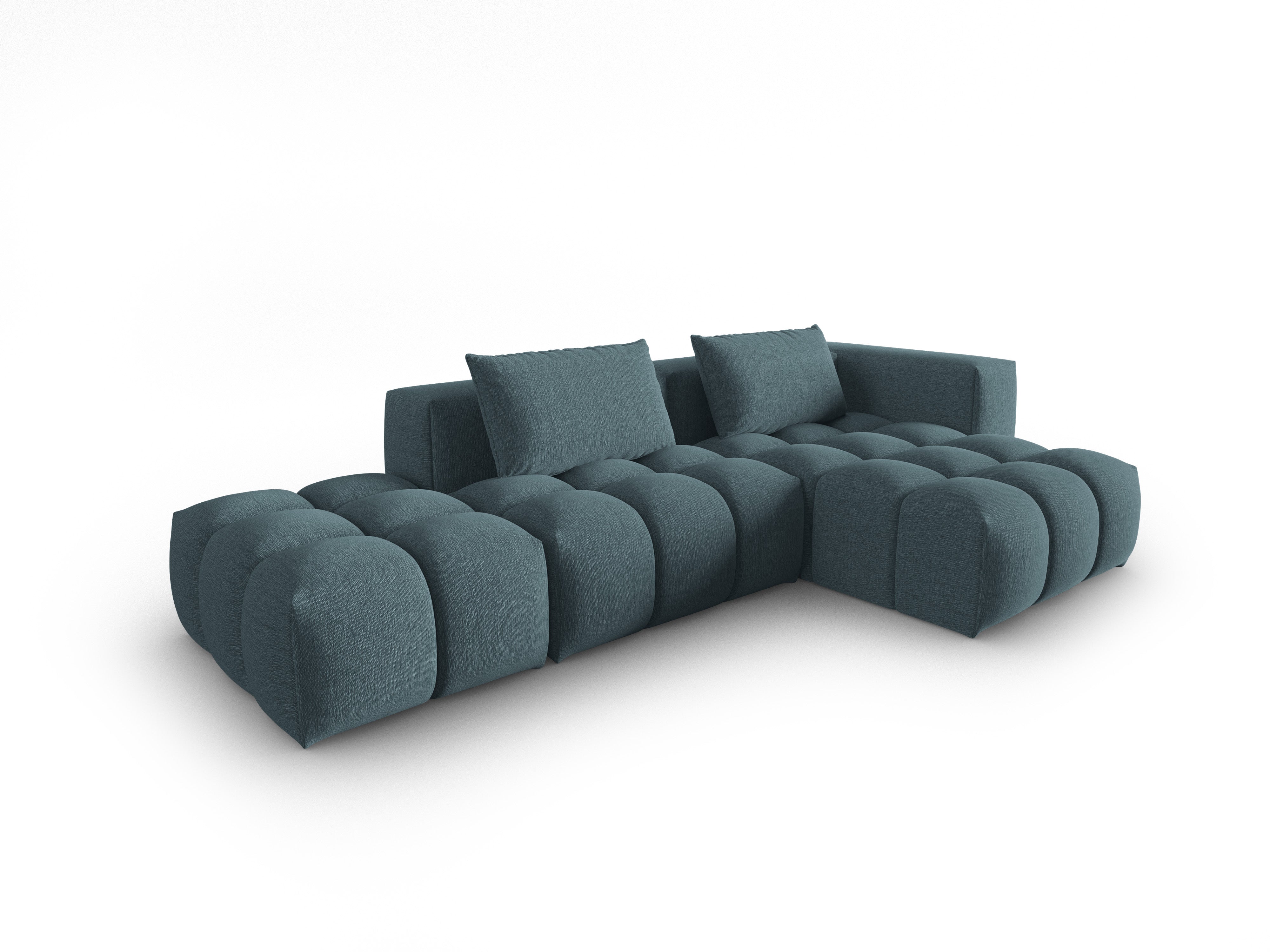 VERONA open right-facing 4-seater corner sofa light blue