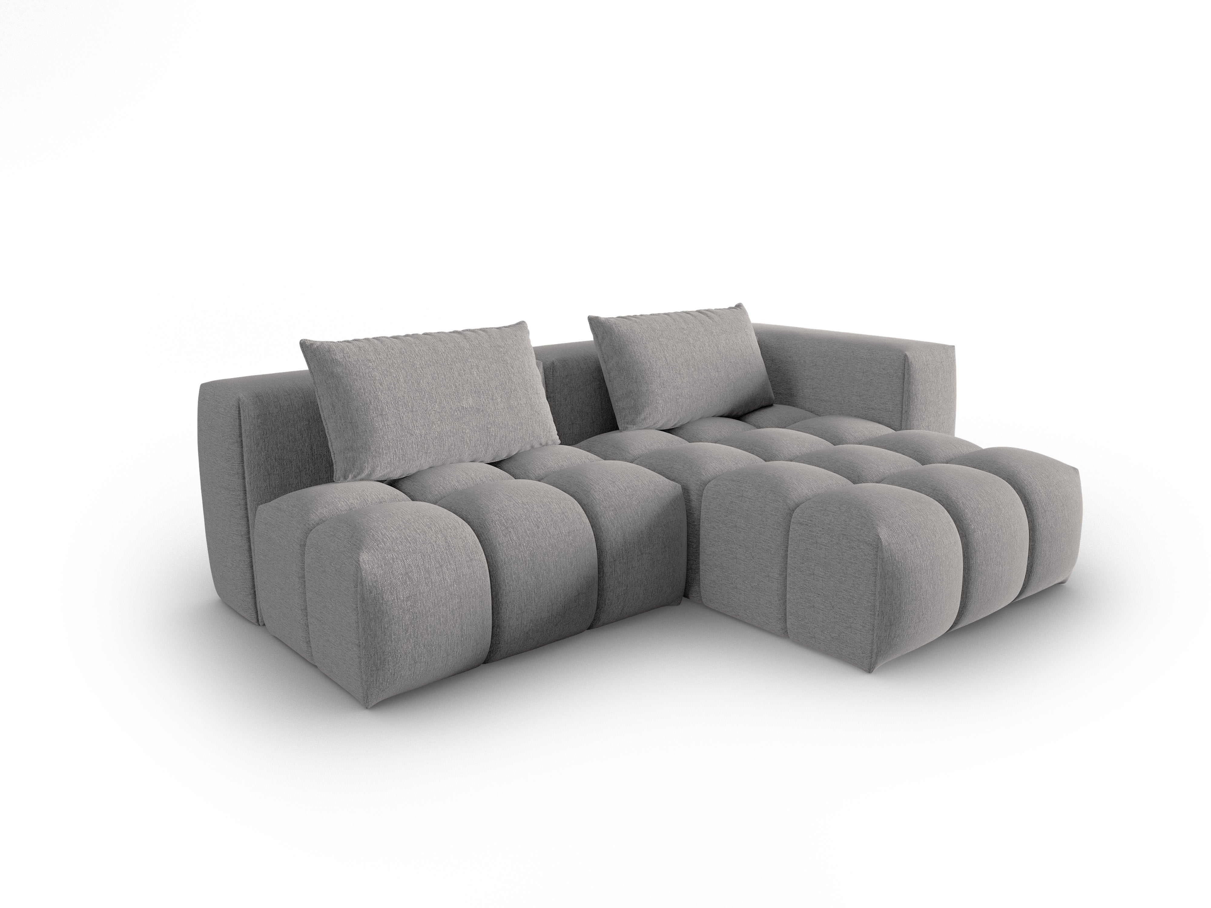 Right-facing open 3-seater corner sofa VERONA warm gray
