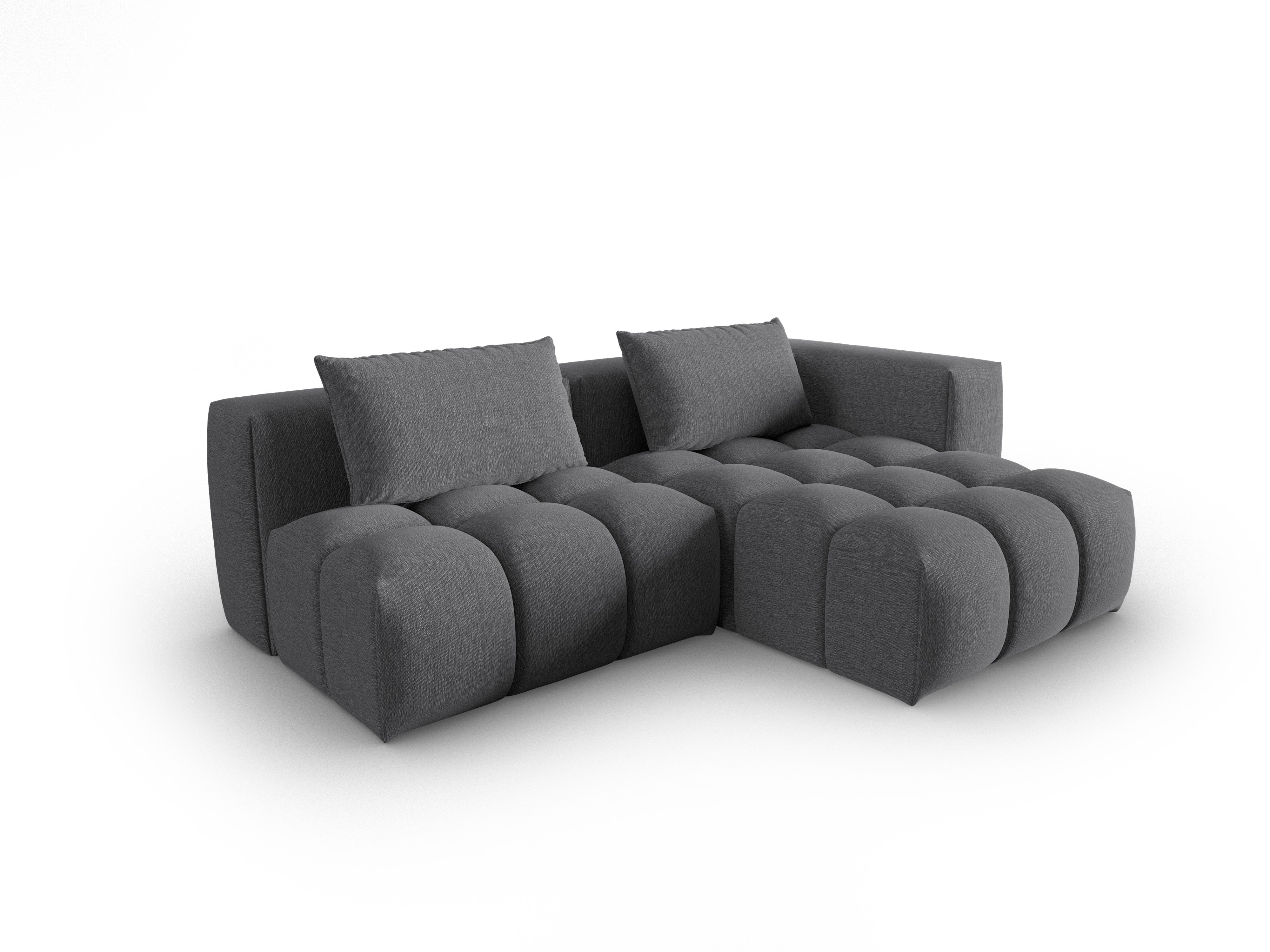 Right-facing open 3-seater corner sofa VERONA gray