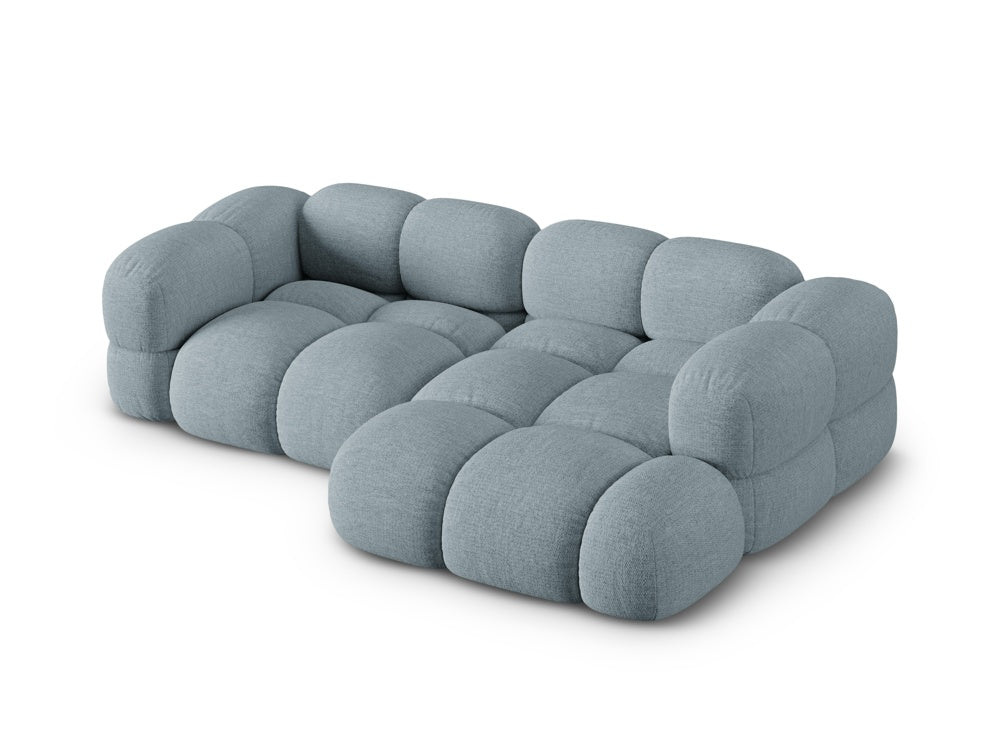 3-seater right-facing corner sofa LORETTO pastel blue