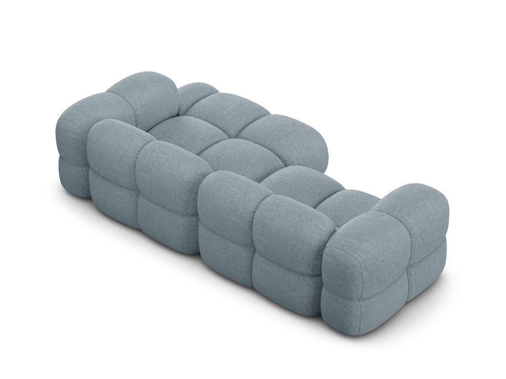 3-seater right-facing corner sofa LORETTO pastel blue