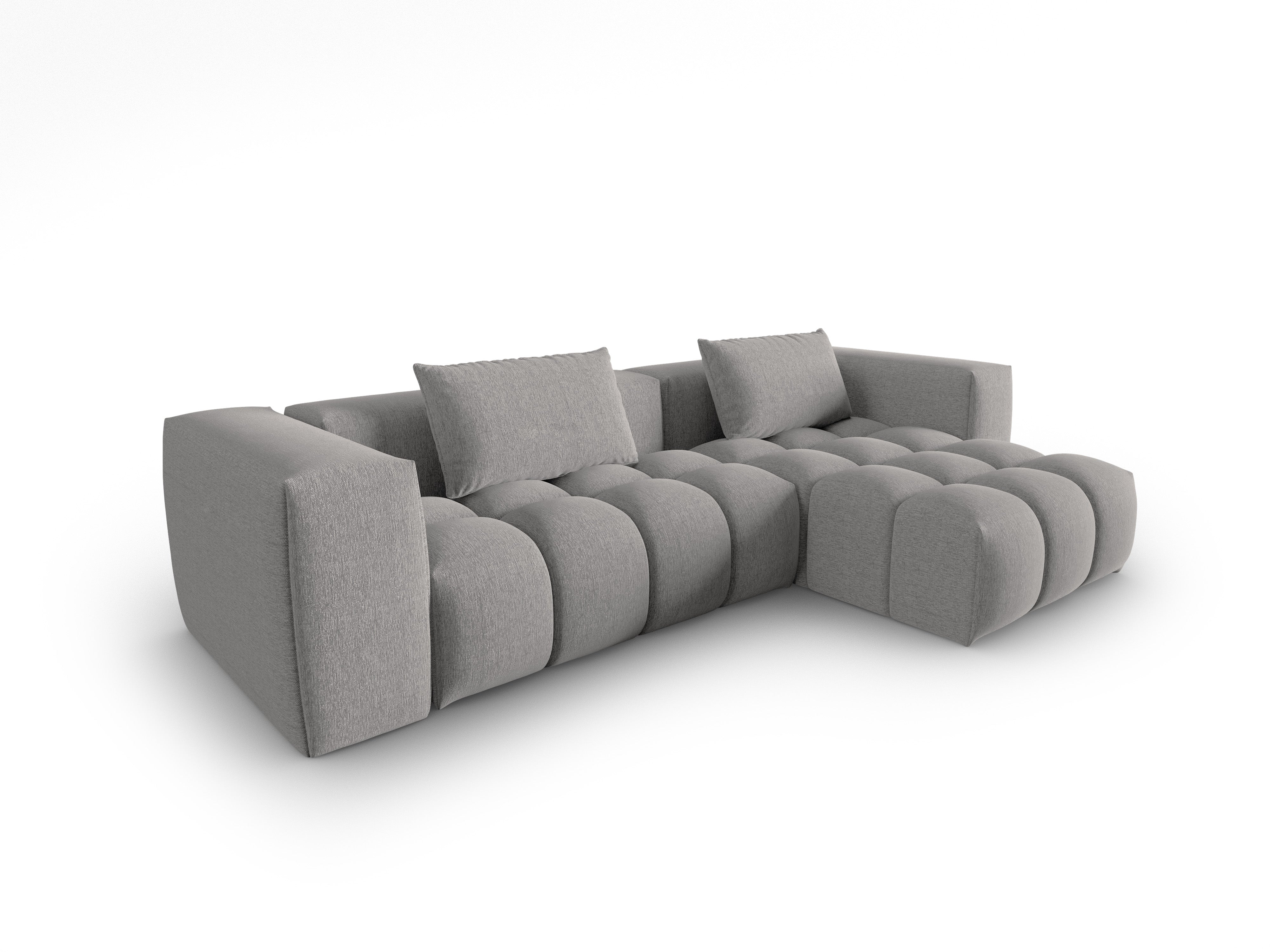 Right-facing 3-seater corner sofa VERONA warm gray
