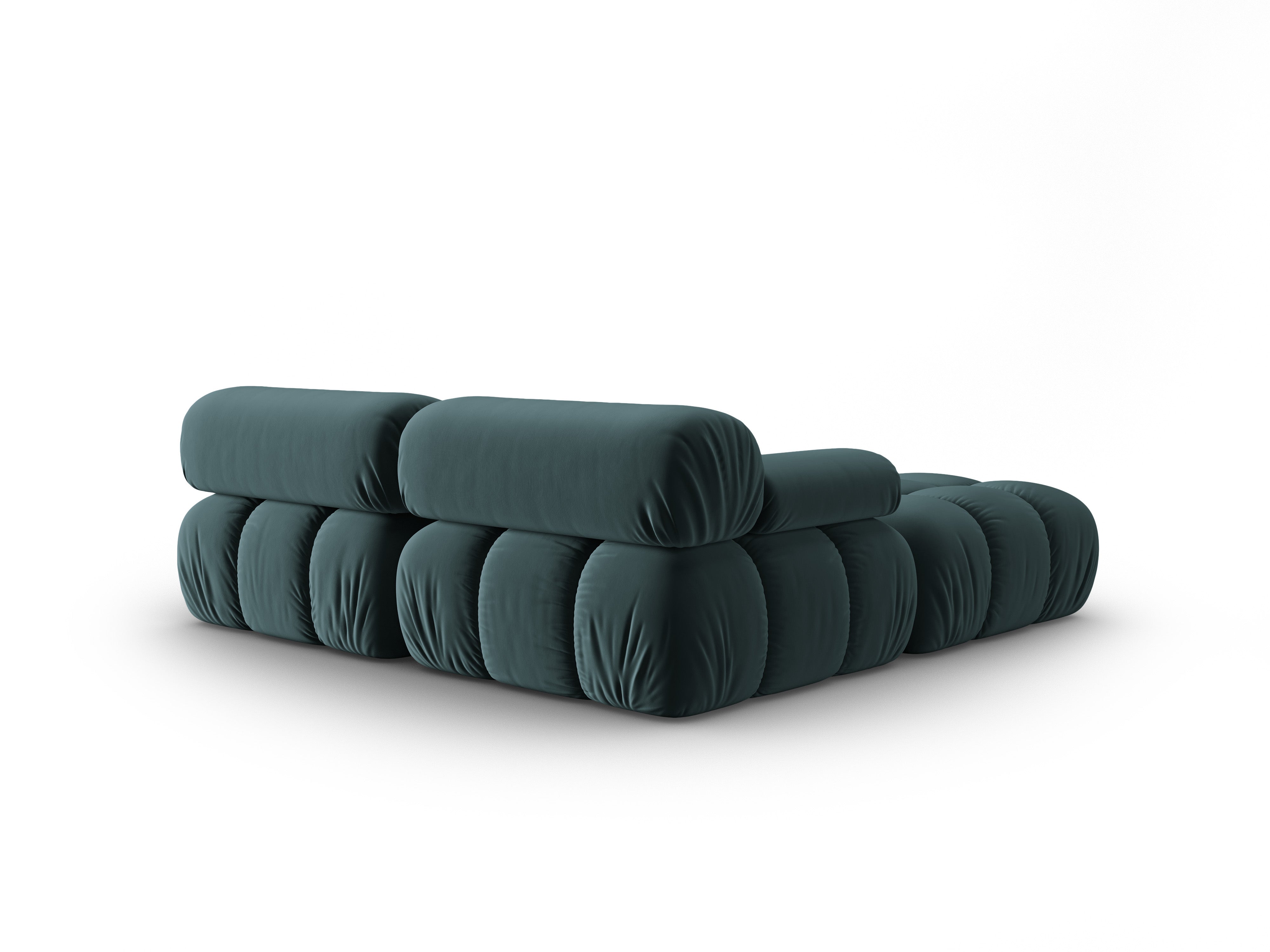 Samt-Ecksofa 3-Sitzer CORTINA türkis