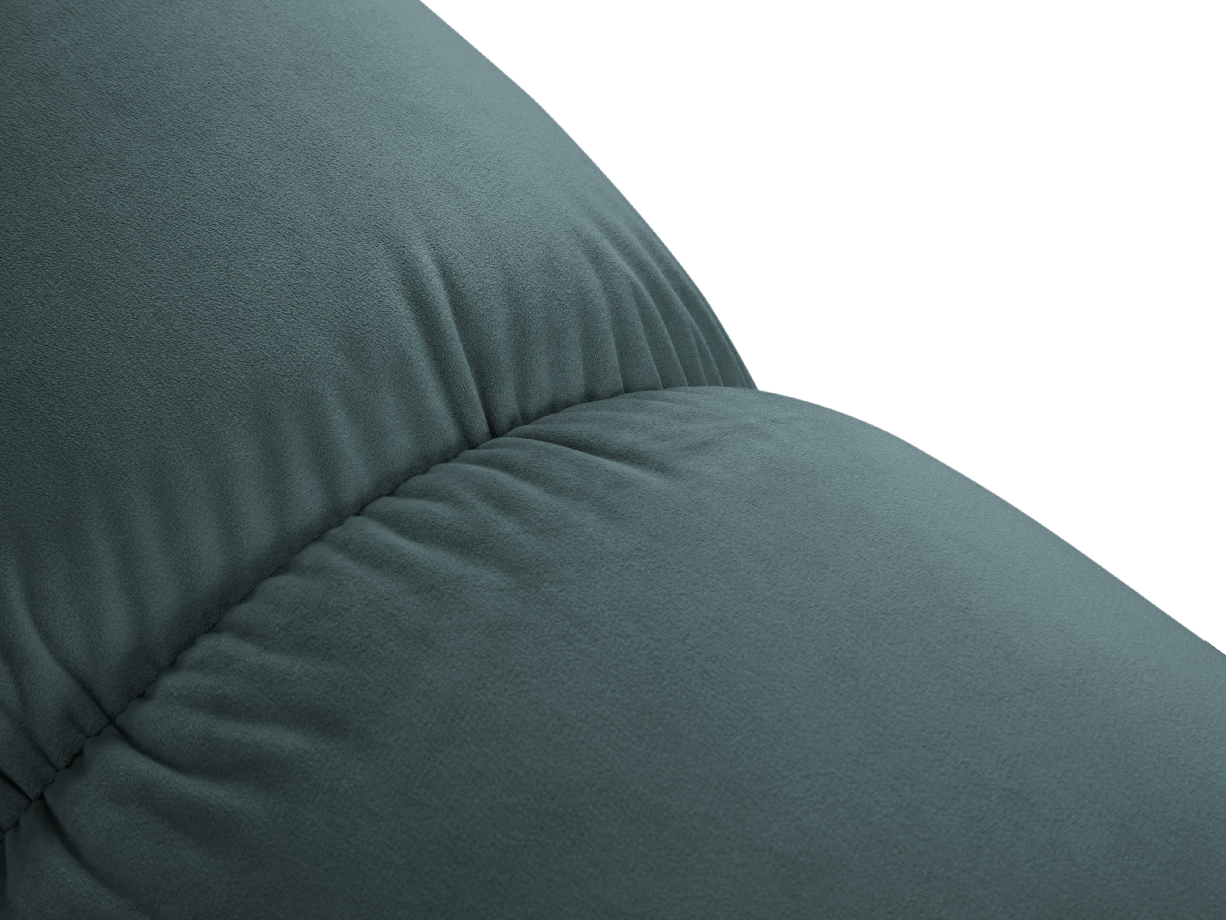 Samt-Ecksofa 3-Sitzer CORTINA türkis