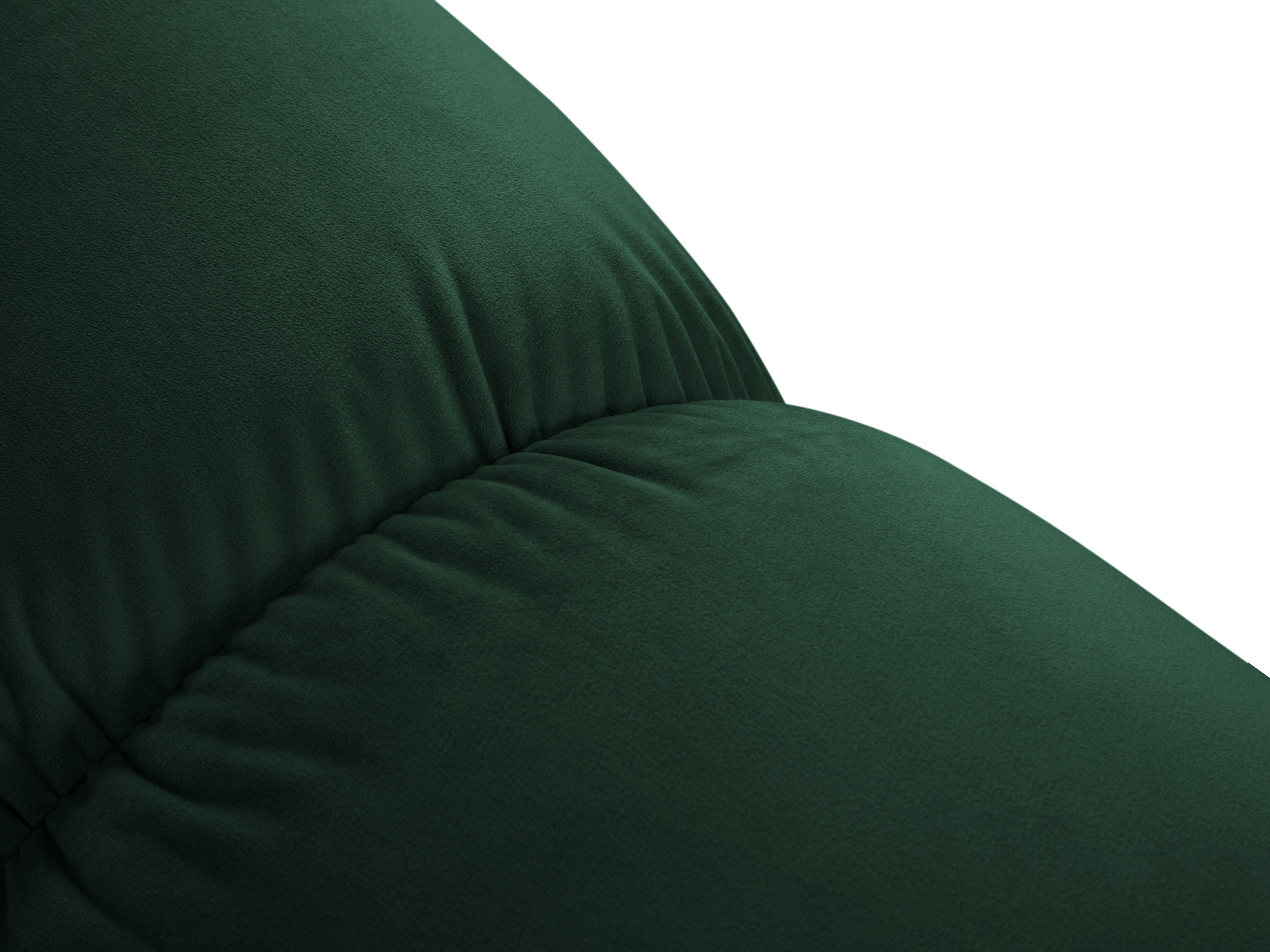 CORTINA Velvet Corner Sofa for 3 in Bottle Green