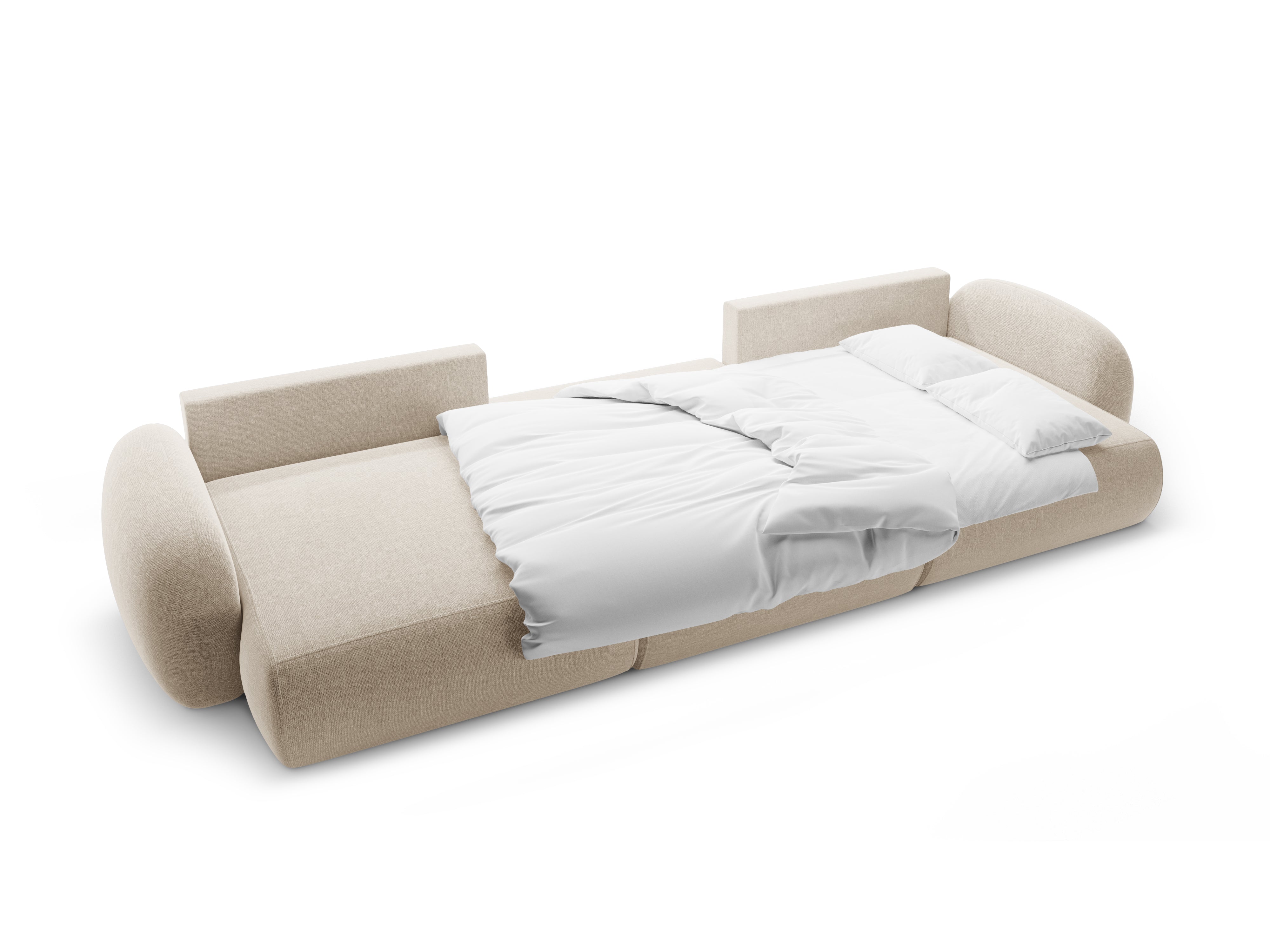 Panoramic Sofa with Sleeping Function for 5 People TONALE Light Beige