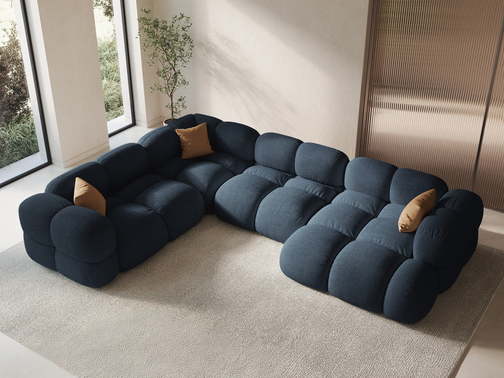 Left-facing U-shaped sofa LORETTO blue