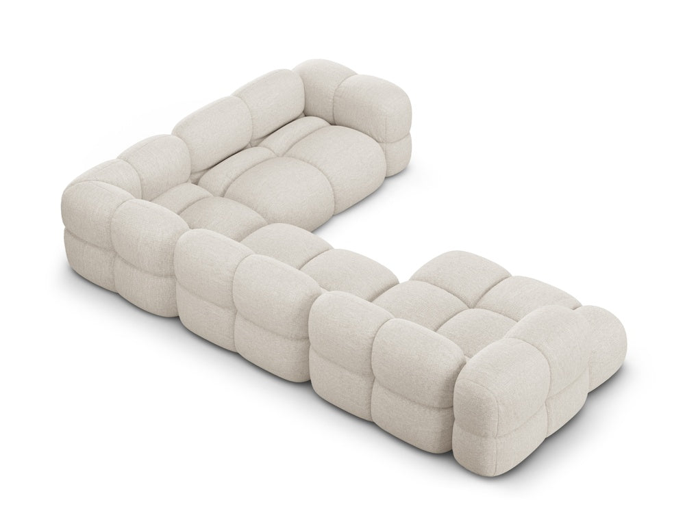 U-förmiger Ecksofa rechts LORETTO hellbeige