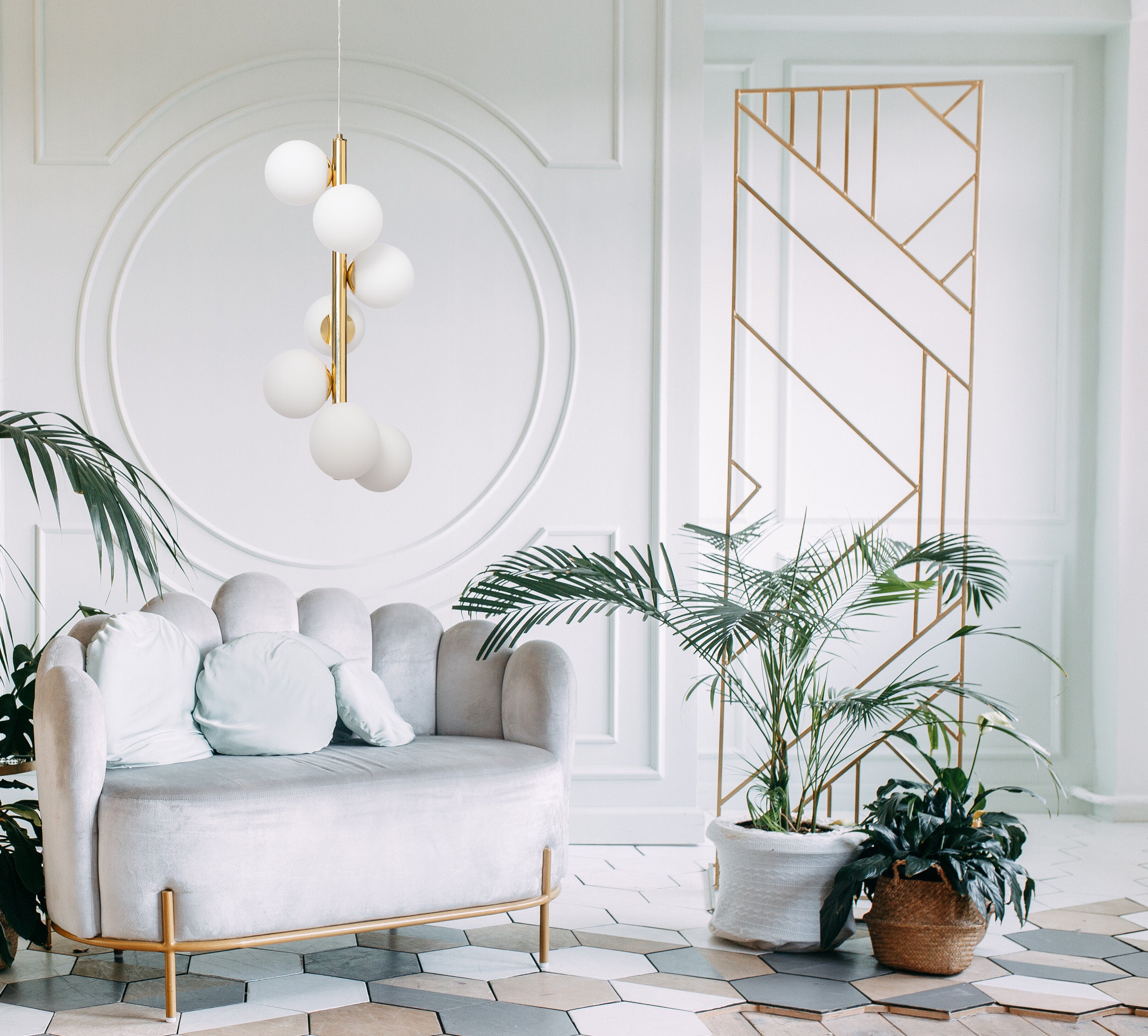 CUMULUS VERTICAL Pendant Lamp Gold