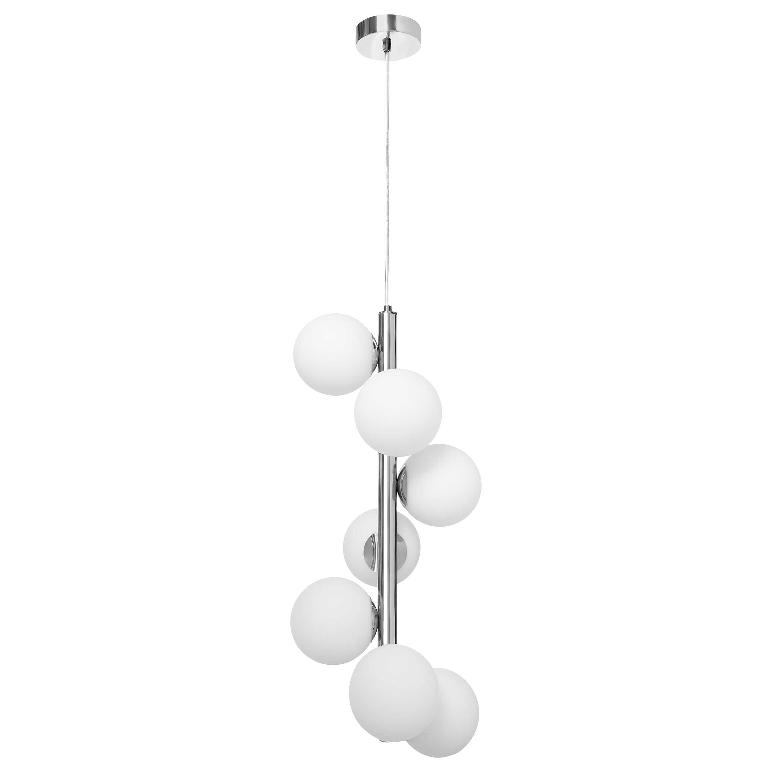 CUMULUS VERTICAL chrome pendant lamp