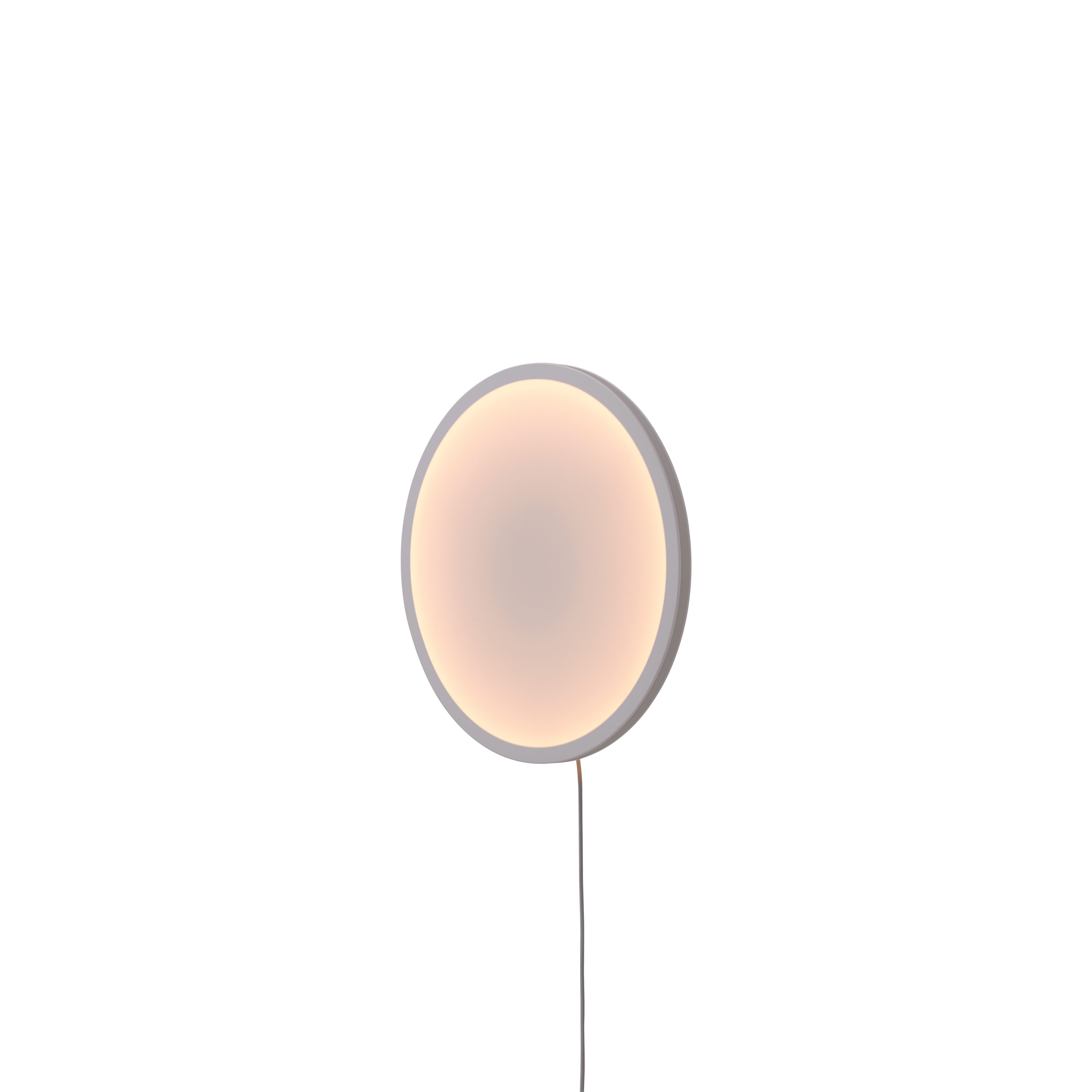 Lampa ścienna CALM biały z szarą obwódką