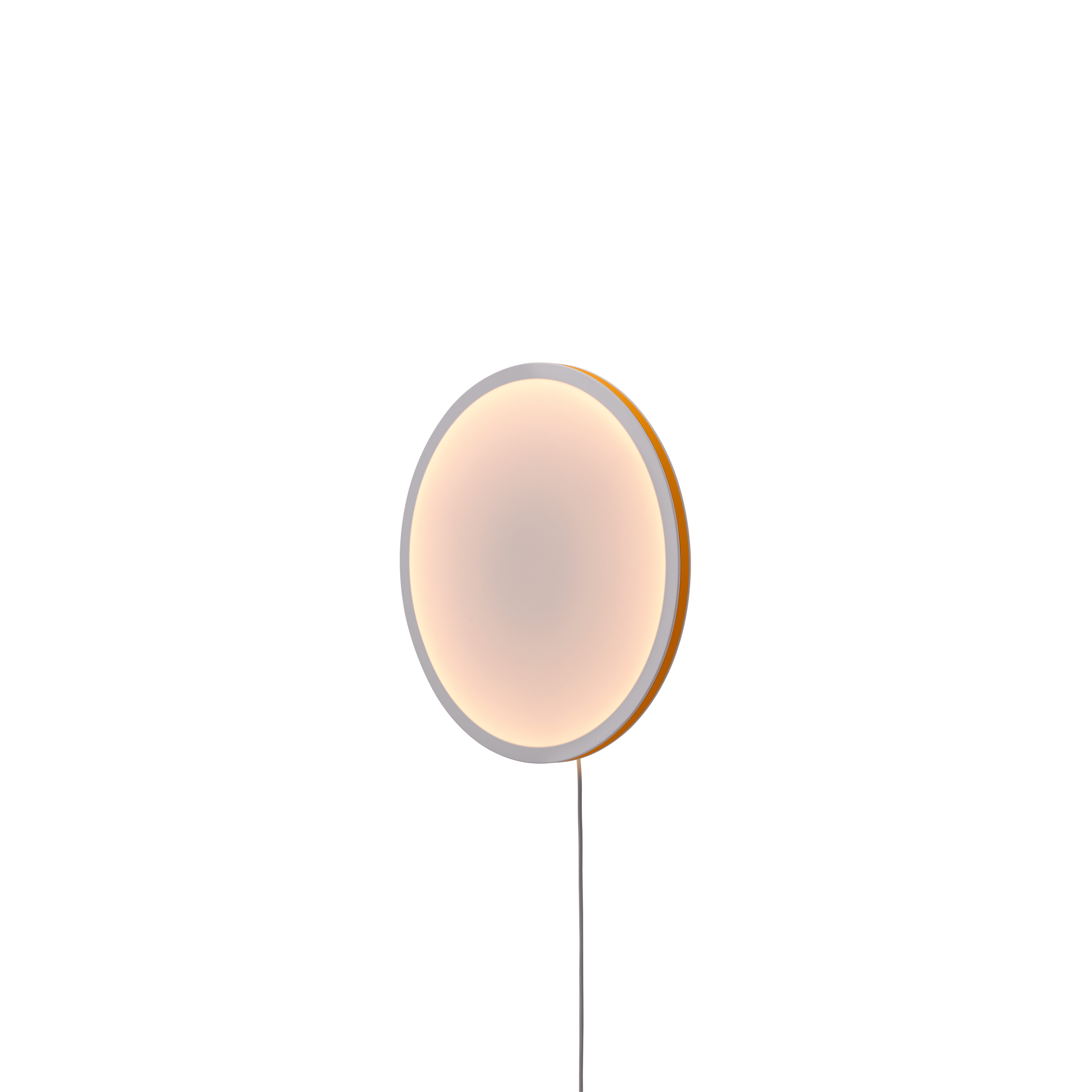 Lampa ścienna CALM biały z pomarańczową obwódką