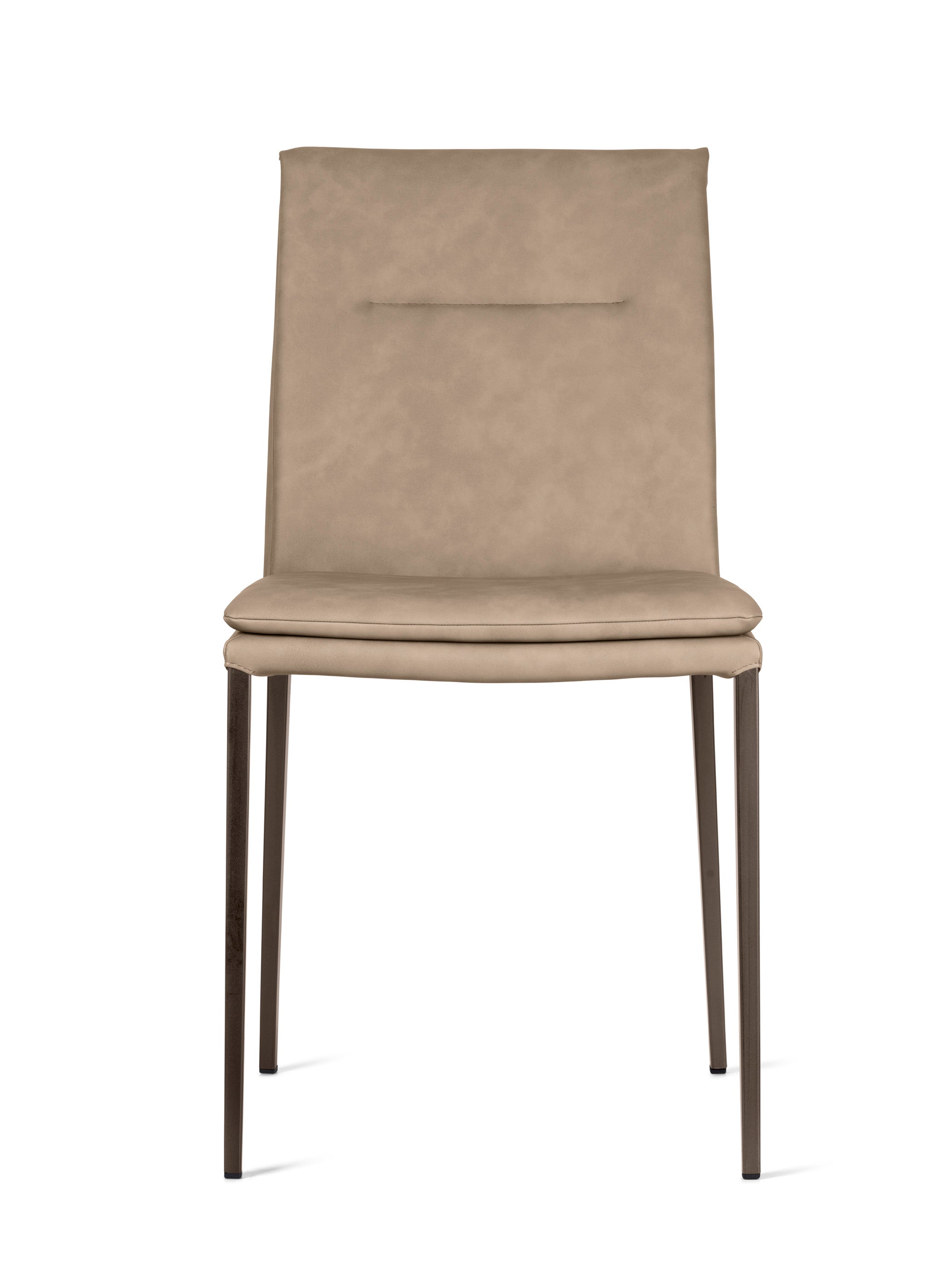 Sessel CARMEN LARGE gepolstert mit braunem Gestell