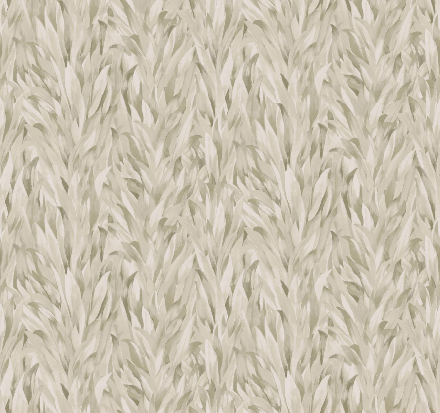 Textile wallpaper with a plant leaf pattern NOLINE - VERT DE GRIS gray with green