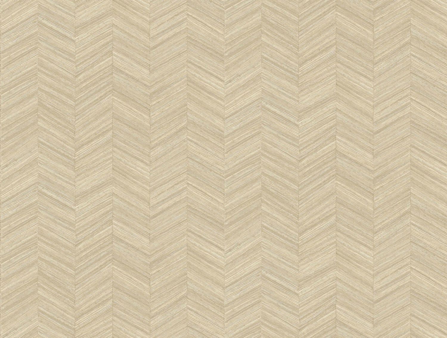 Geometrische Struktur-Tapete, die Holz mit Fischgrätmuster imitiert - OCOTEA - COQUILLE beige