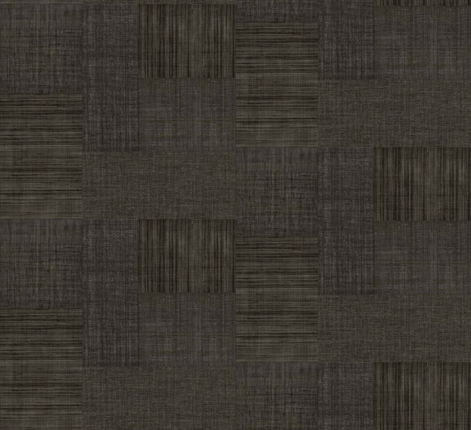 Geometric Structural Wallpaper Patchwork Imitating Fabric MESTIZO - NOIR Black