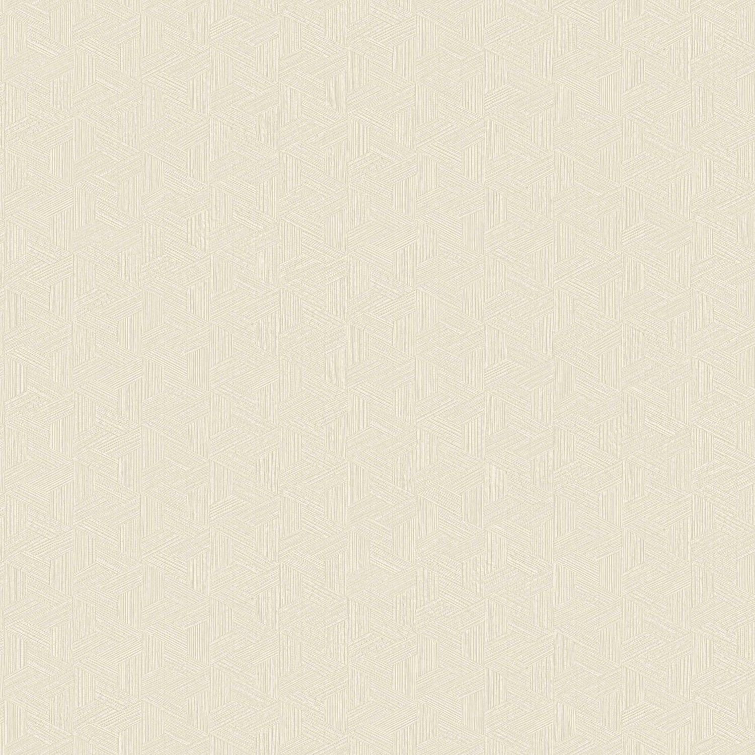 Geometrische Struktur-Tapete inspiriert von Bananenblatt LINDU - IVORY Elfenbein