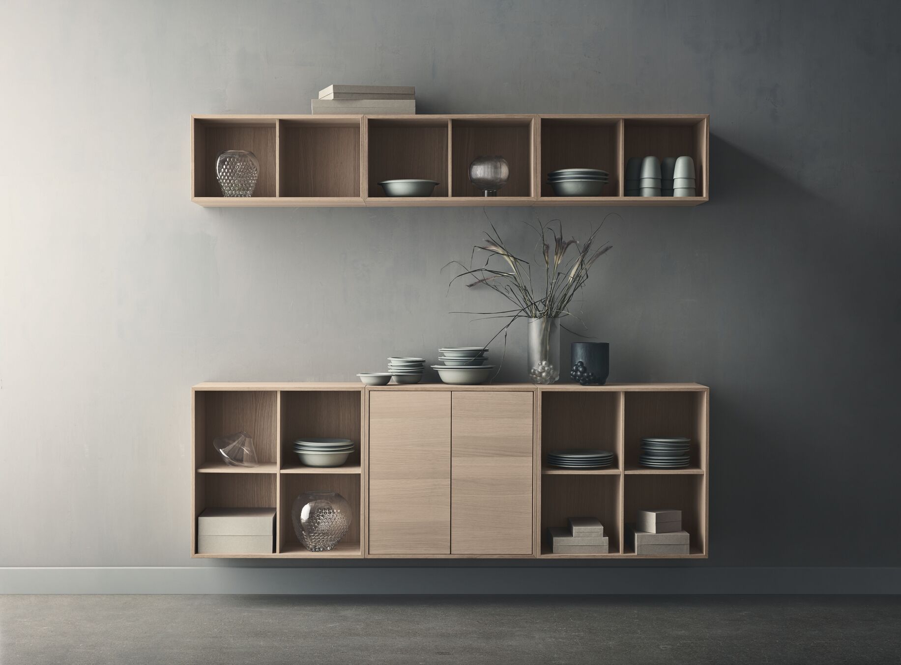 Gehäuseregal - Single Eiche -Furniermodul