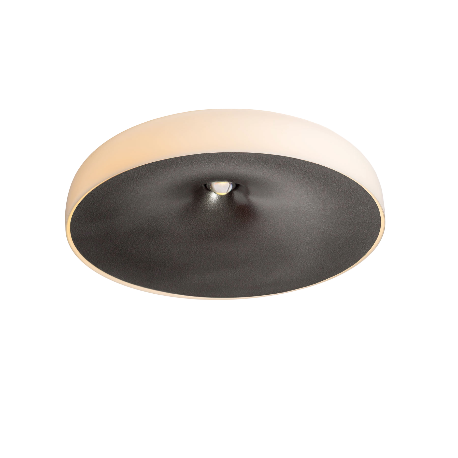CHET-B ceiling lamp in hammered gray with white