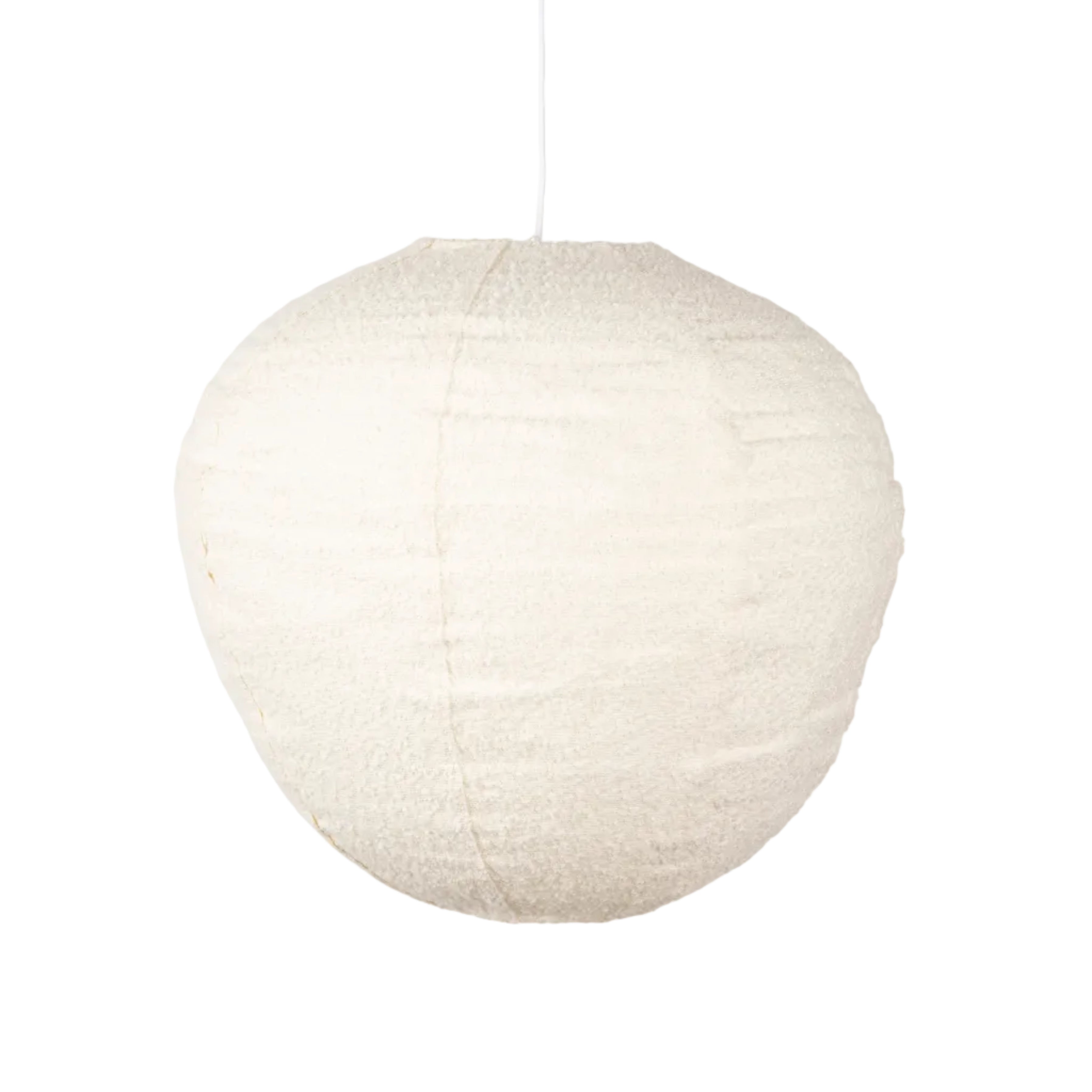 Hängelampe COCOON in cremefarbener Bouclé-Optik