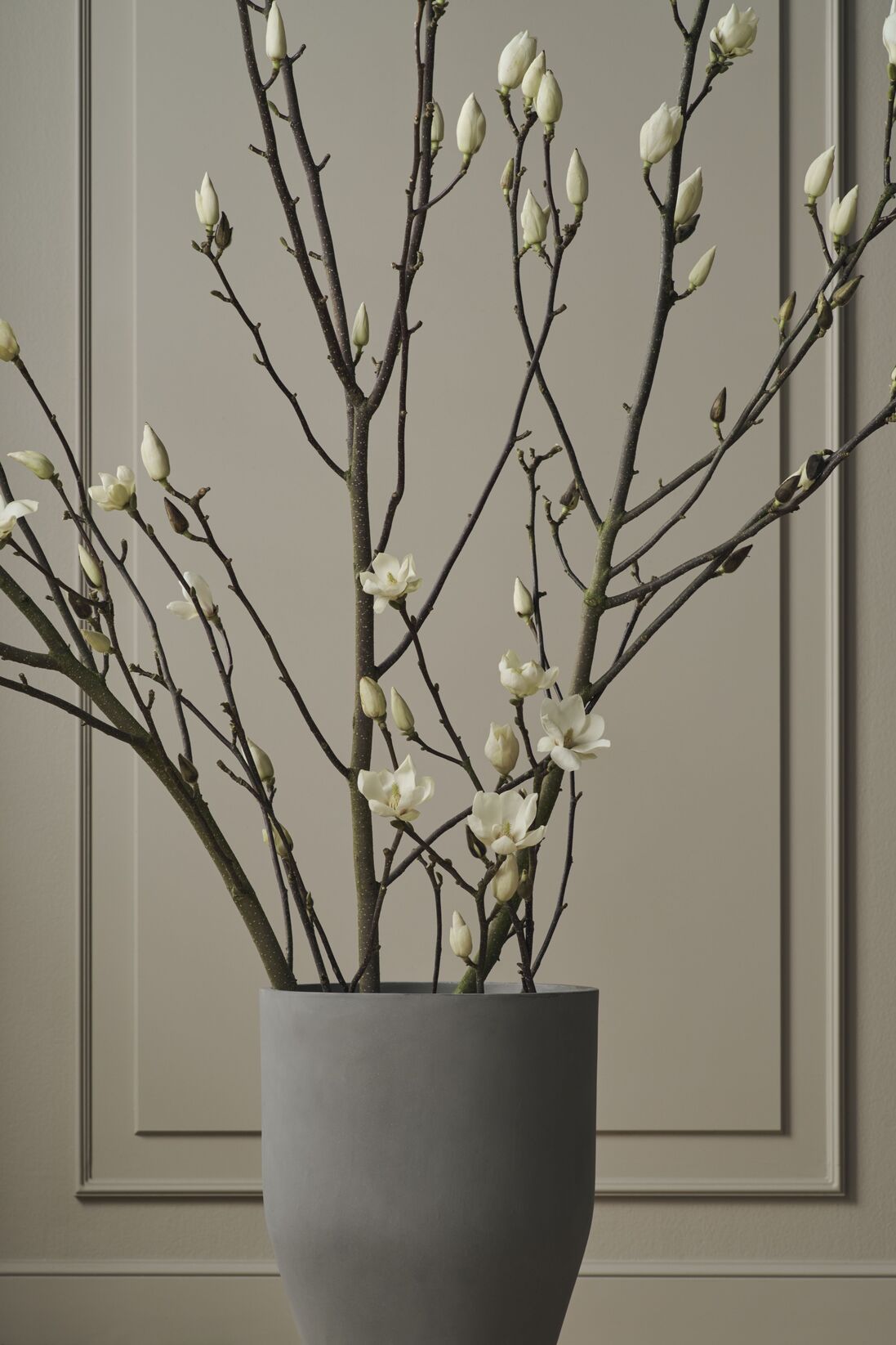 COMBO pot gray-white cement