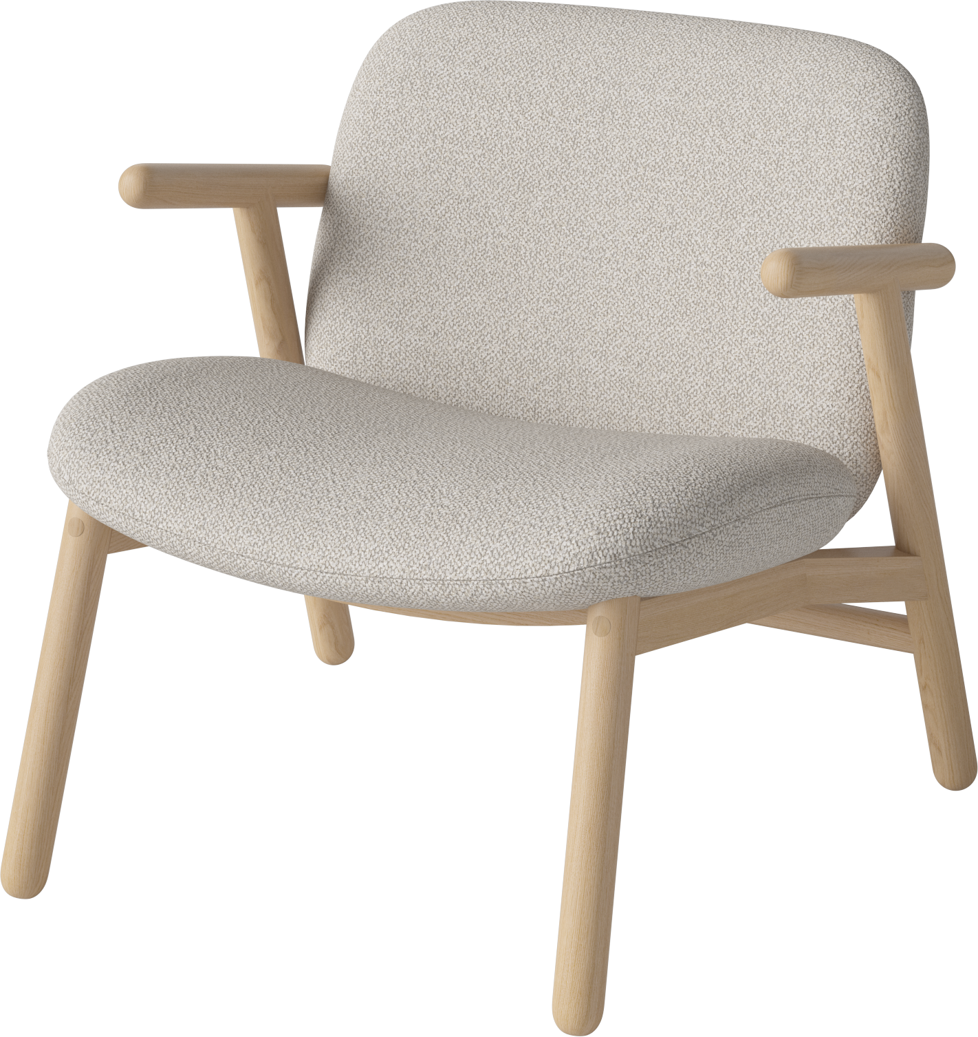 COSH armchair base made of bleached oak wood