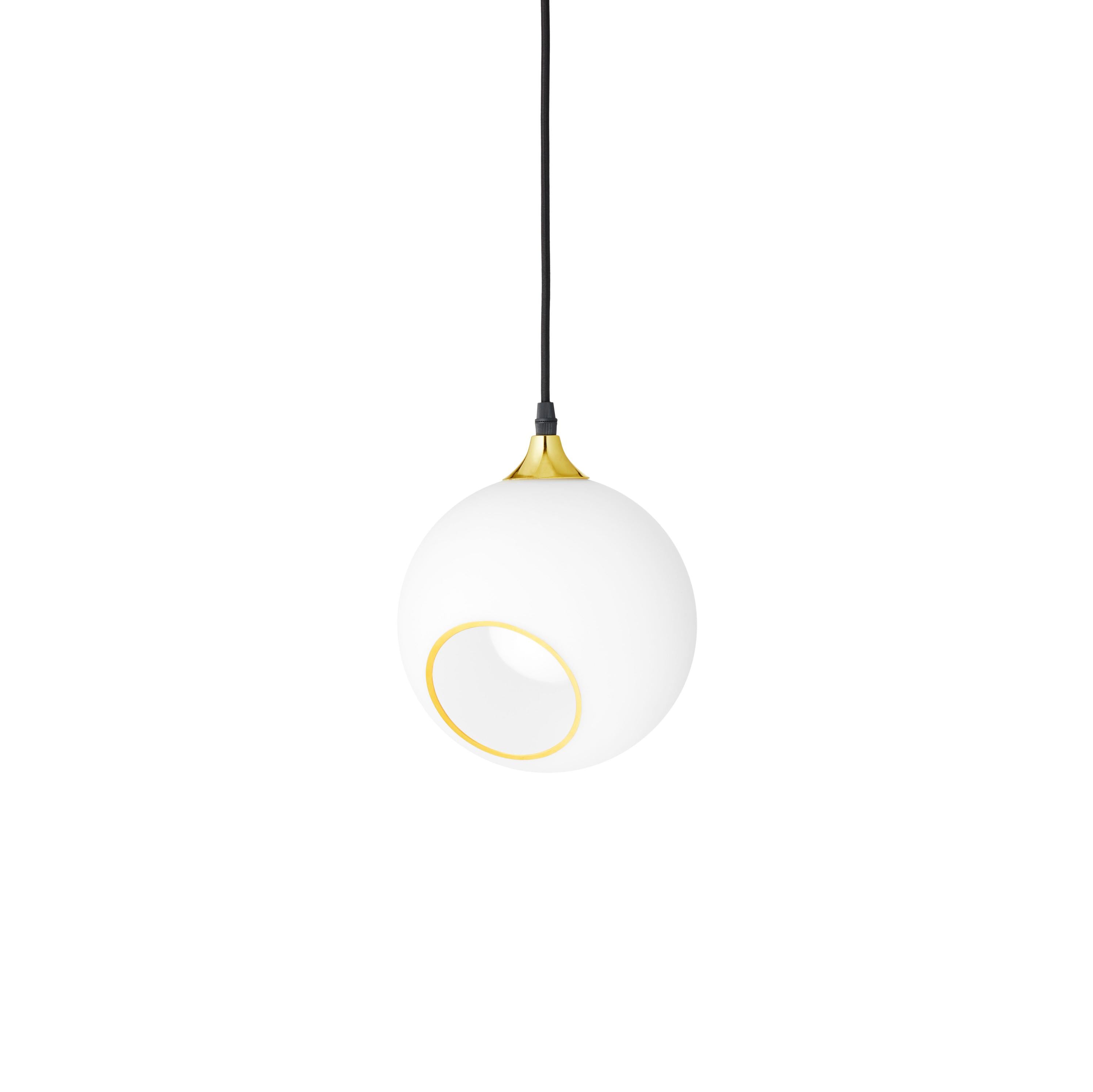 BALLROOM pendant lamp white with gold finish