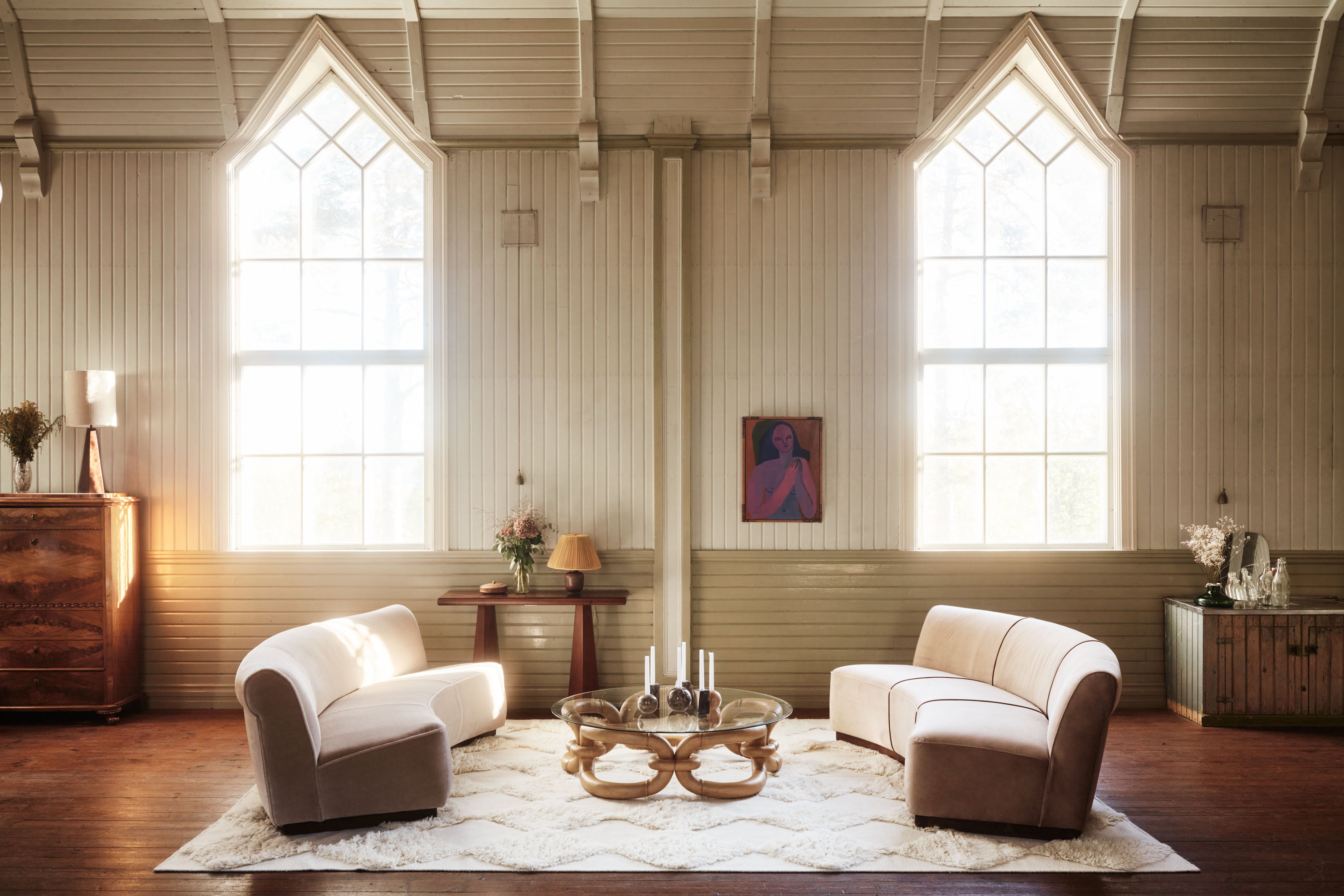 Sofa PARIS beige Samt