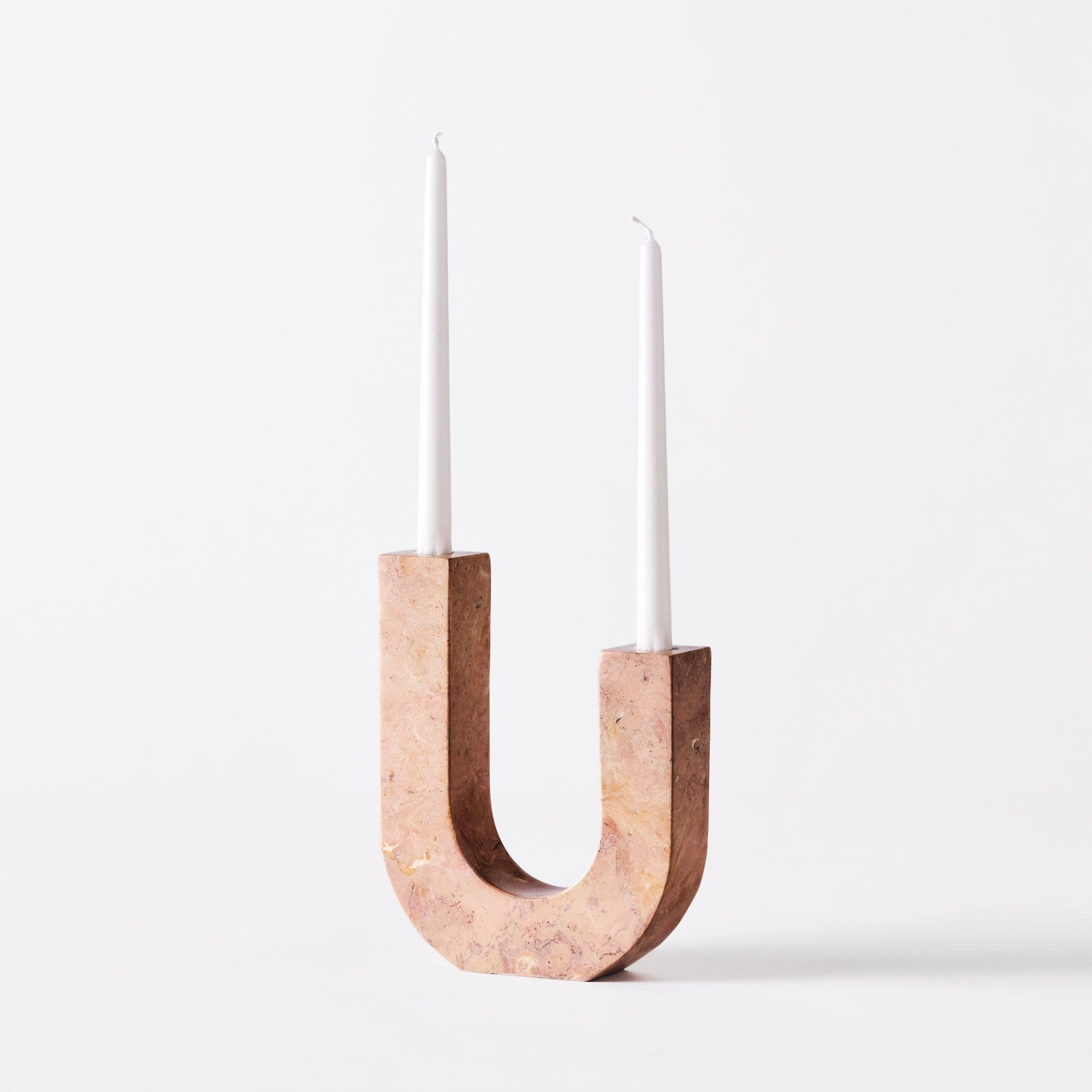 ARCO Candle Holder Orange Marble