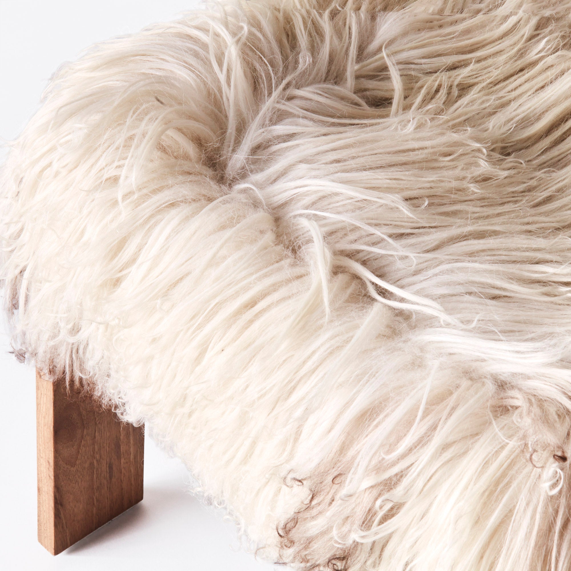 EASY armchair walnut wood and sheep leather