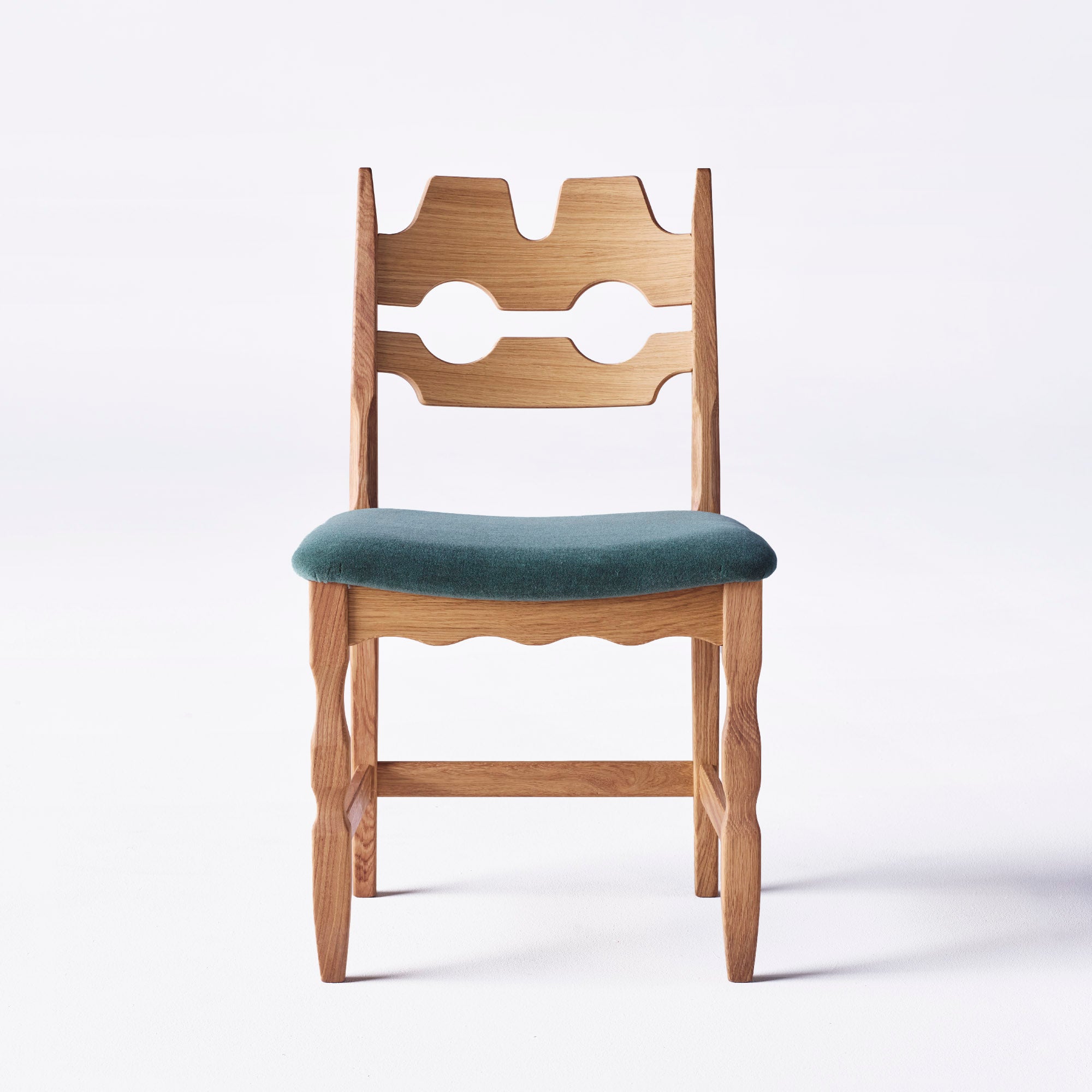 RAZOR Chair blue with oak base