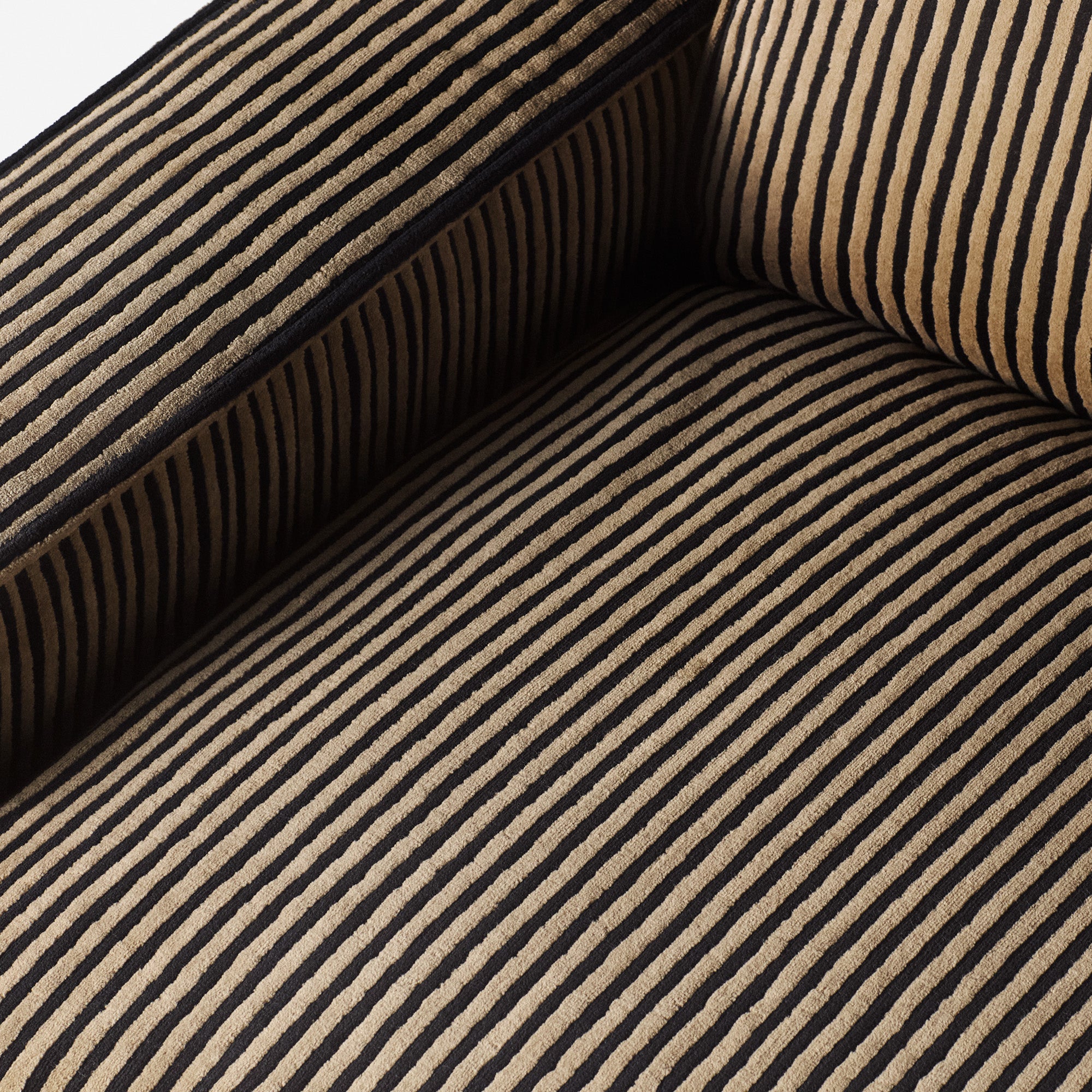 Sofa 3-sitzig LOLA braun-schwarz gestreift