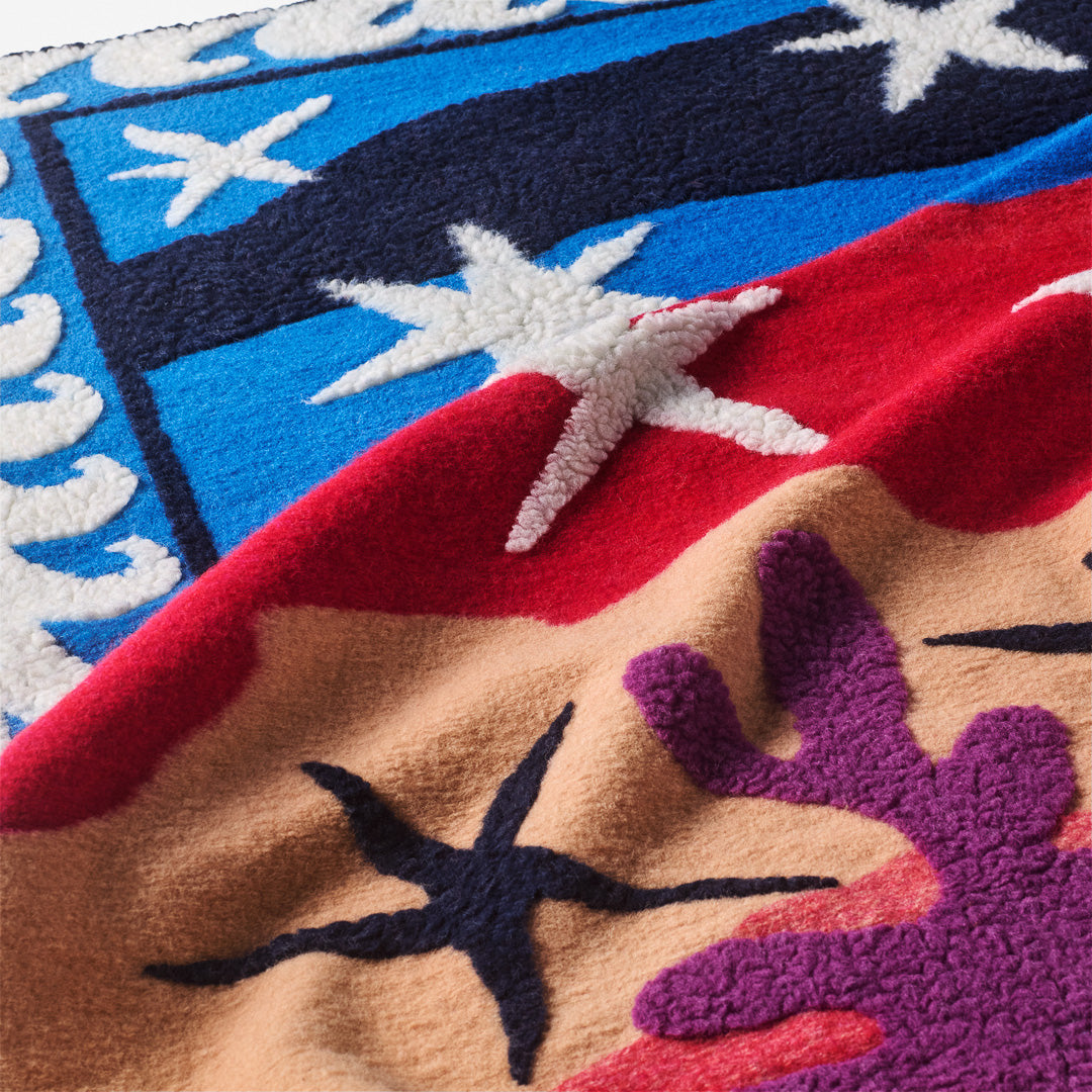 Koc STARGAZER WURF blau mit rot