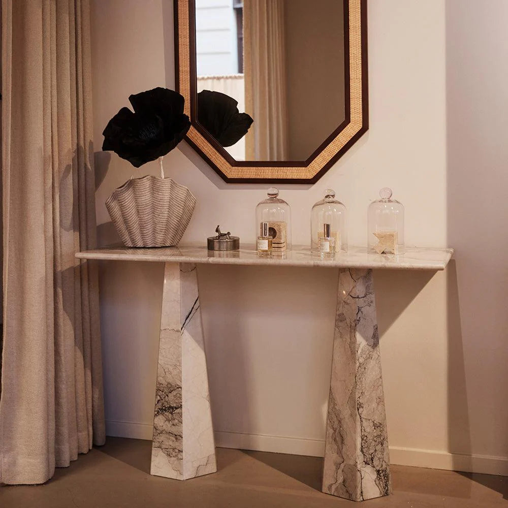 HEXAGON Console White Marble