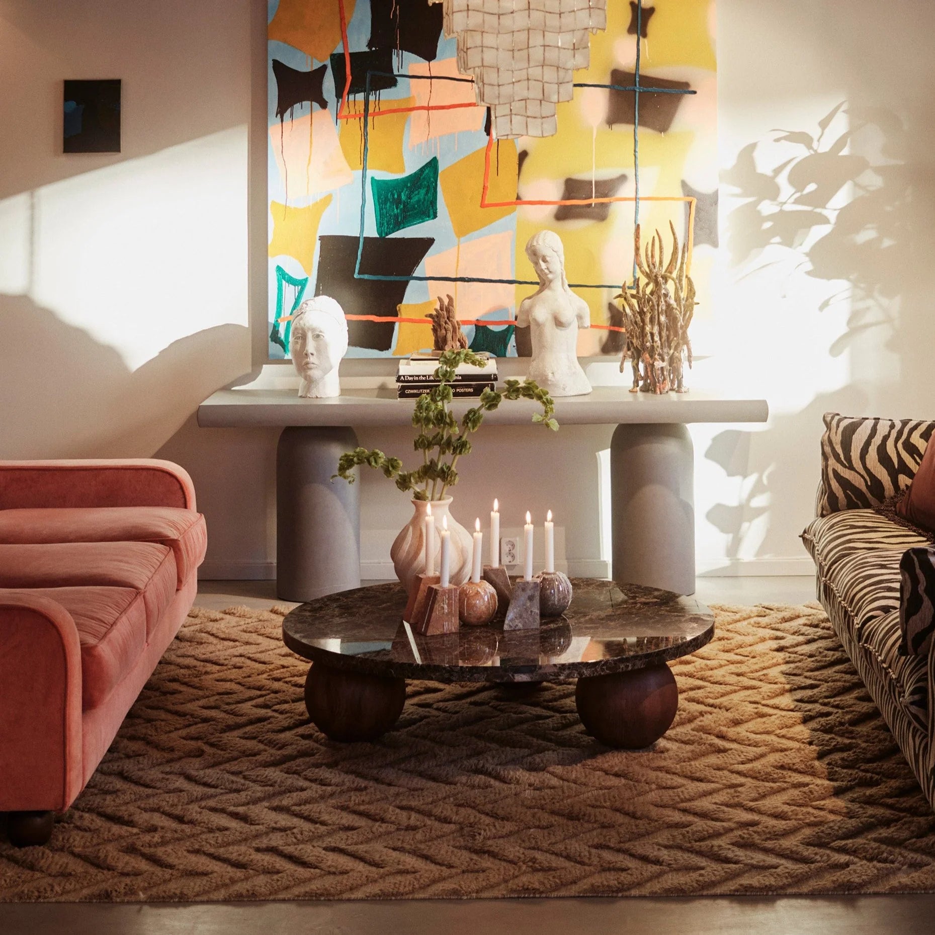 HERRINGBONE brown rug