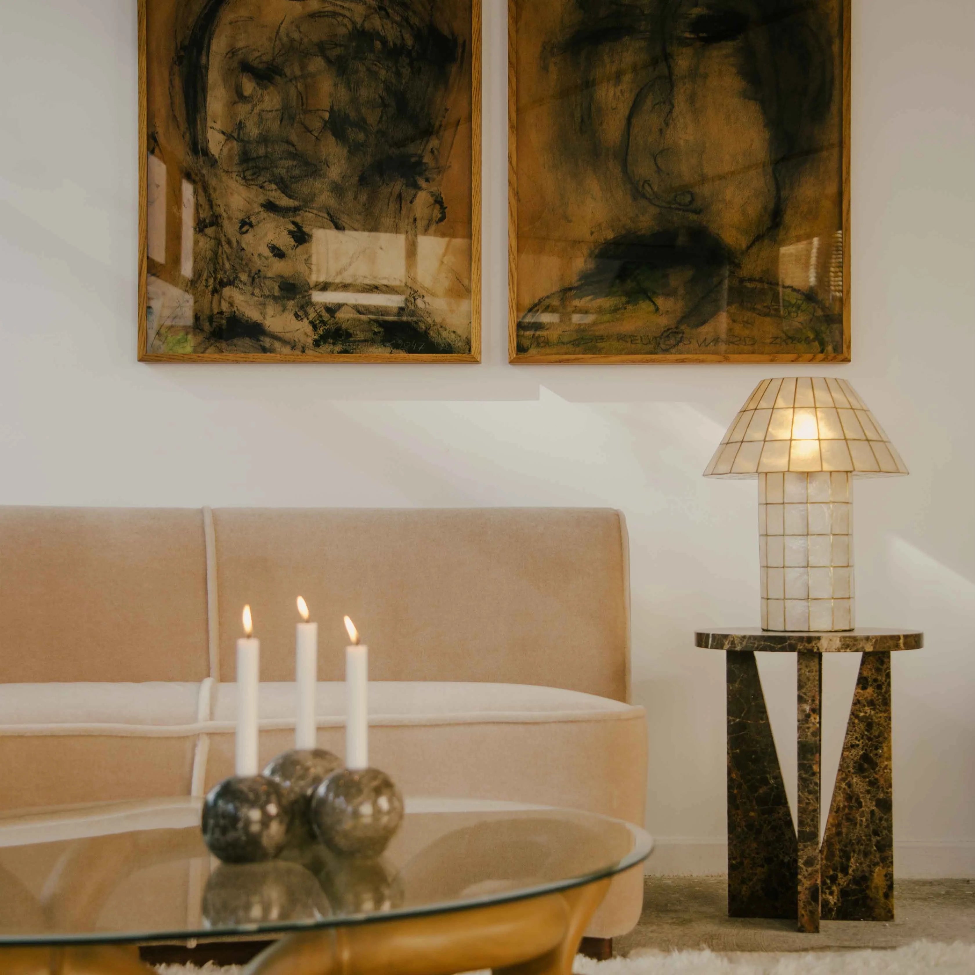 Side table V Emperador marble
