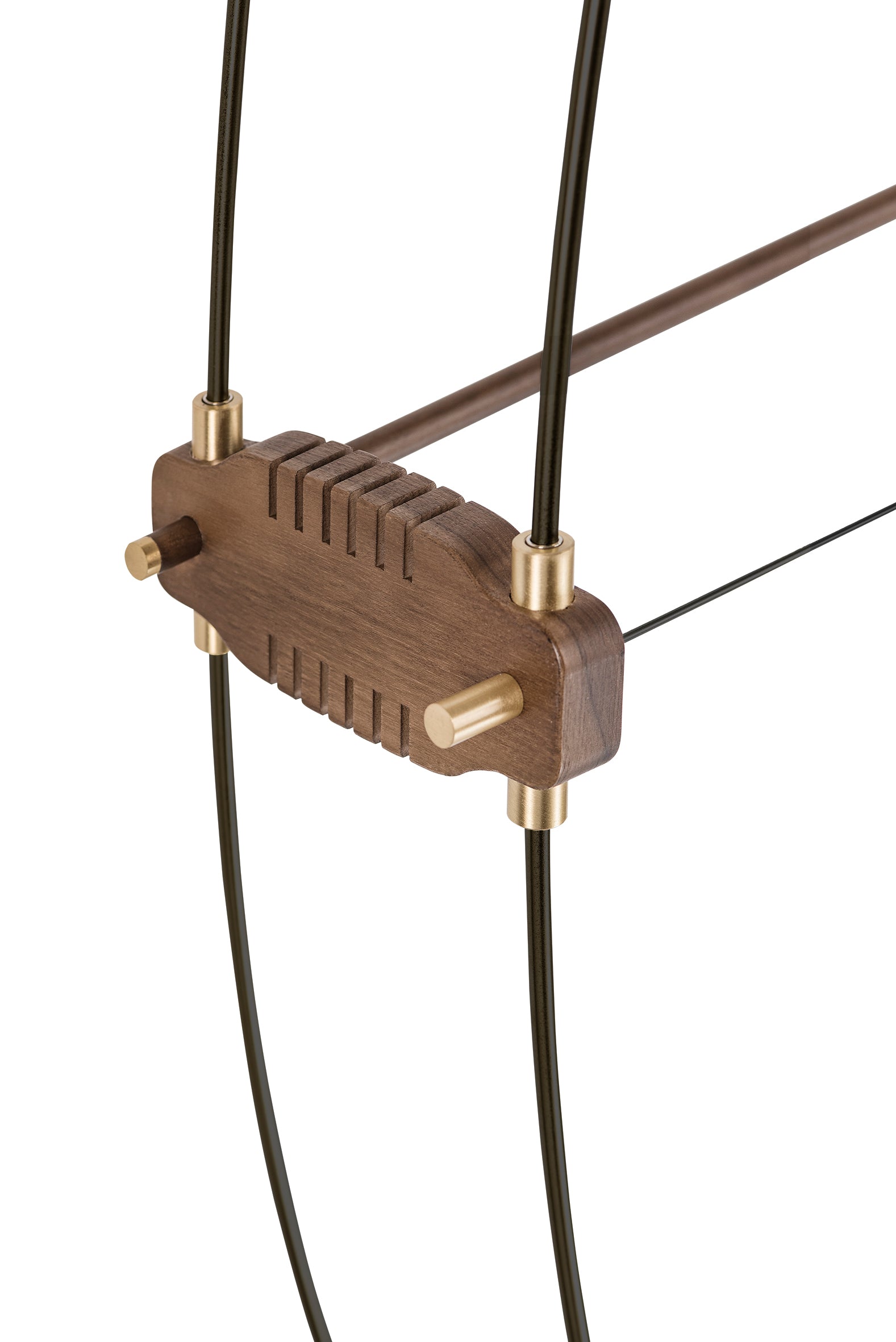 DELMORI PREMIUM wall clock walnut wood with black