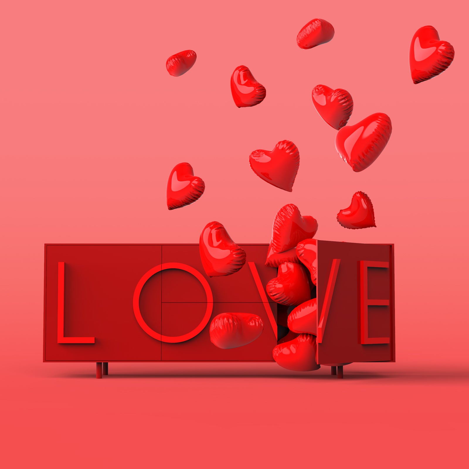 Chest of drawers Love black