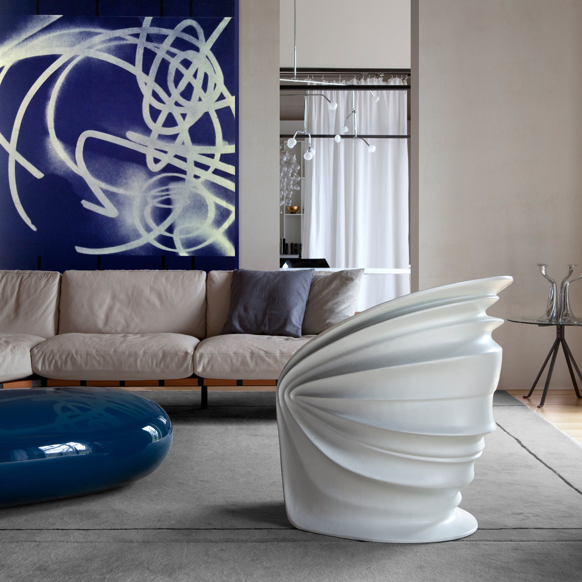 Modesty Veiled White armchair