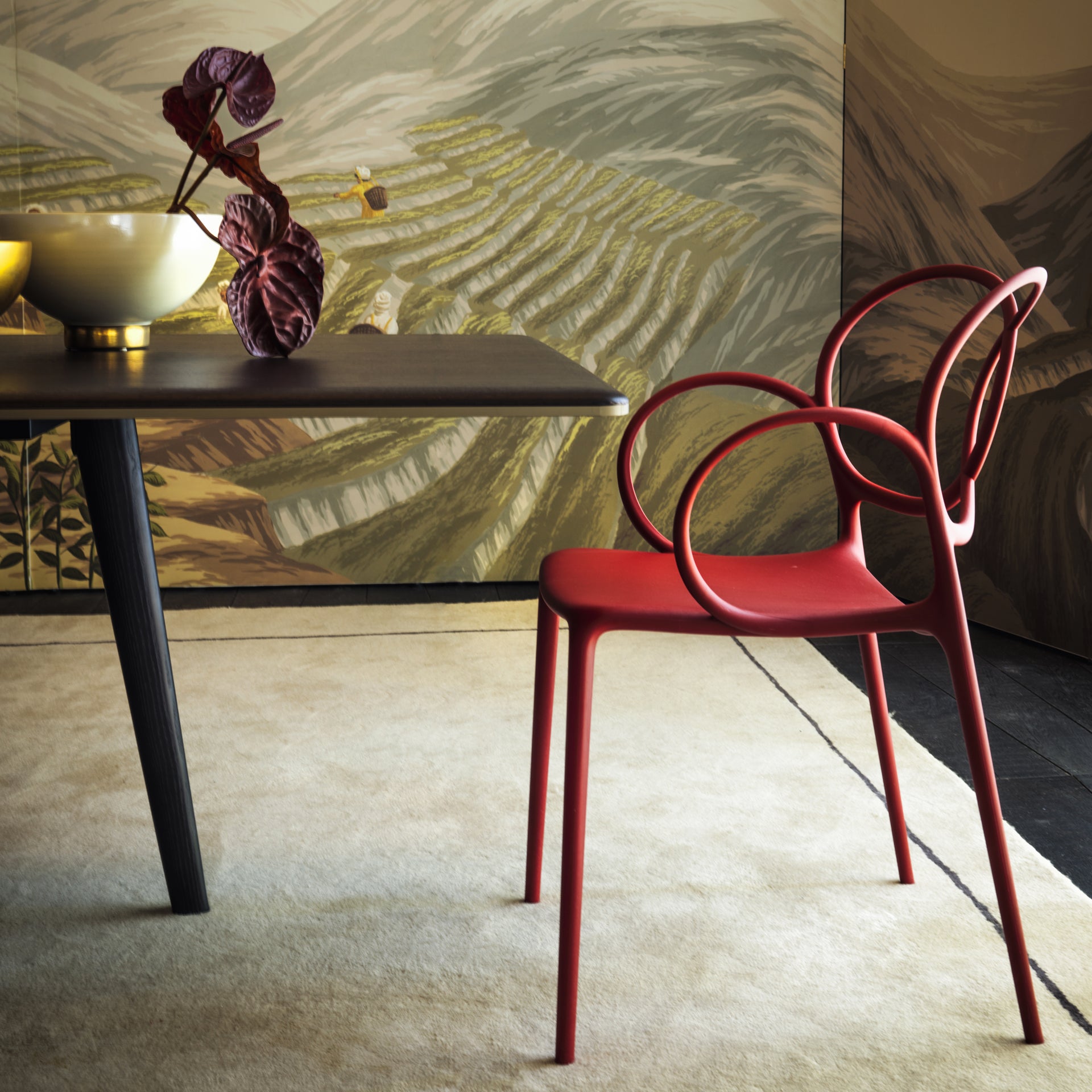 Stuhl mit Armlehnen rosa Sissi