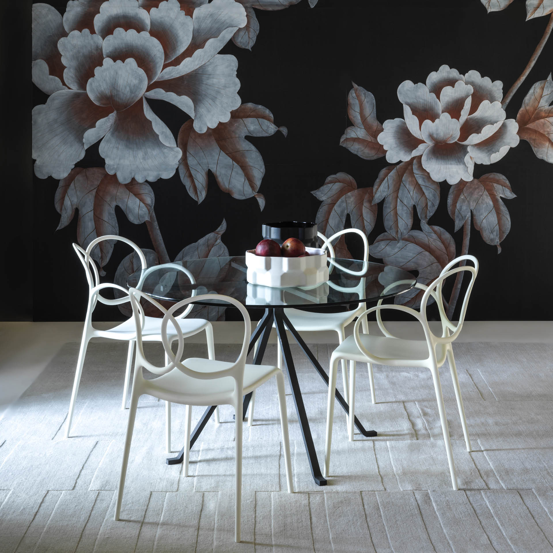 Stuhl mit Armlehnen rosa Sissi