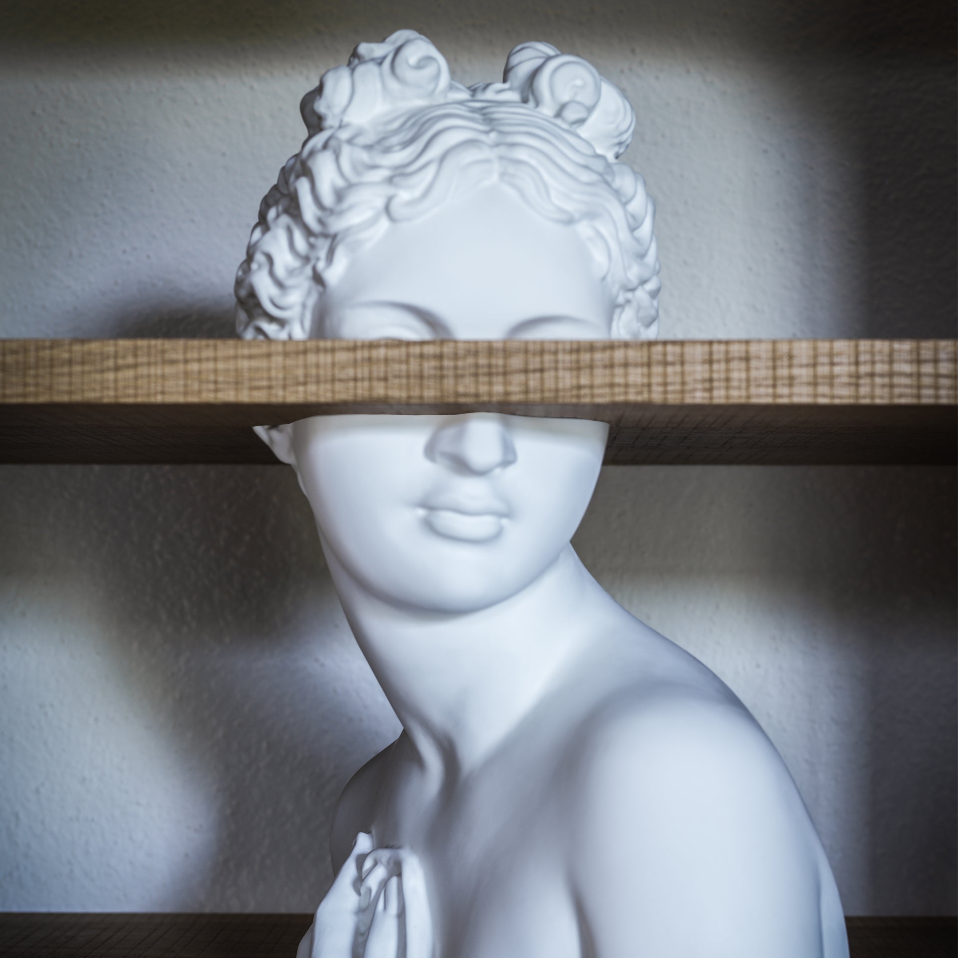 Venus bookcase oak and marble