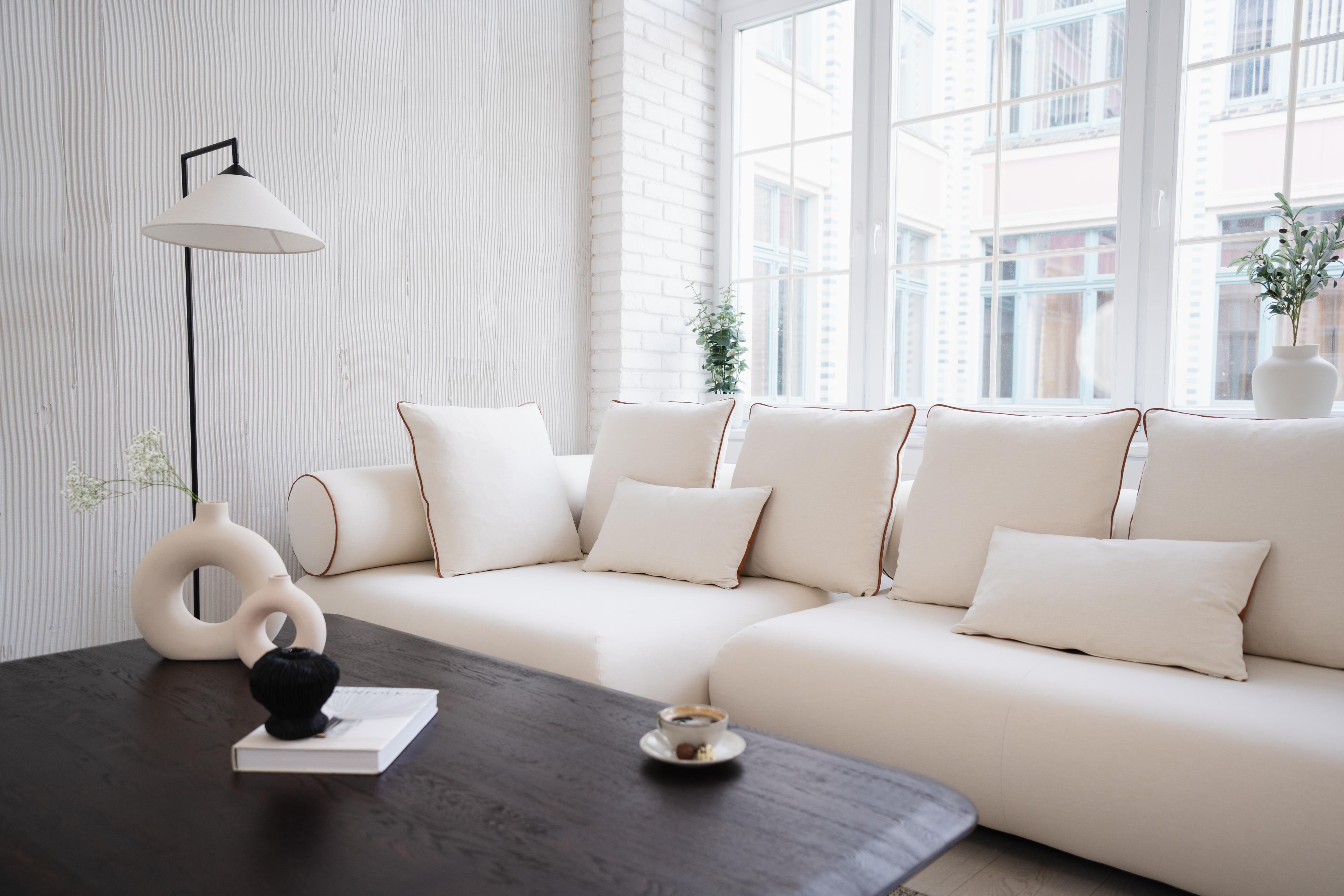 Rechtes modulares Ecksofa CASABLANCA personalisiert