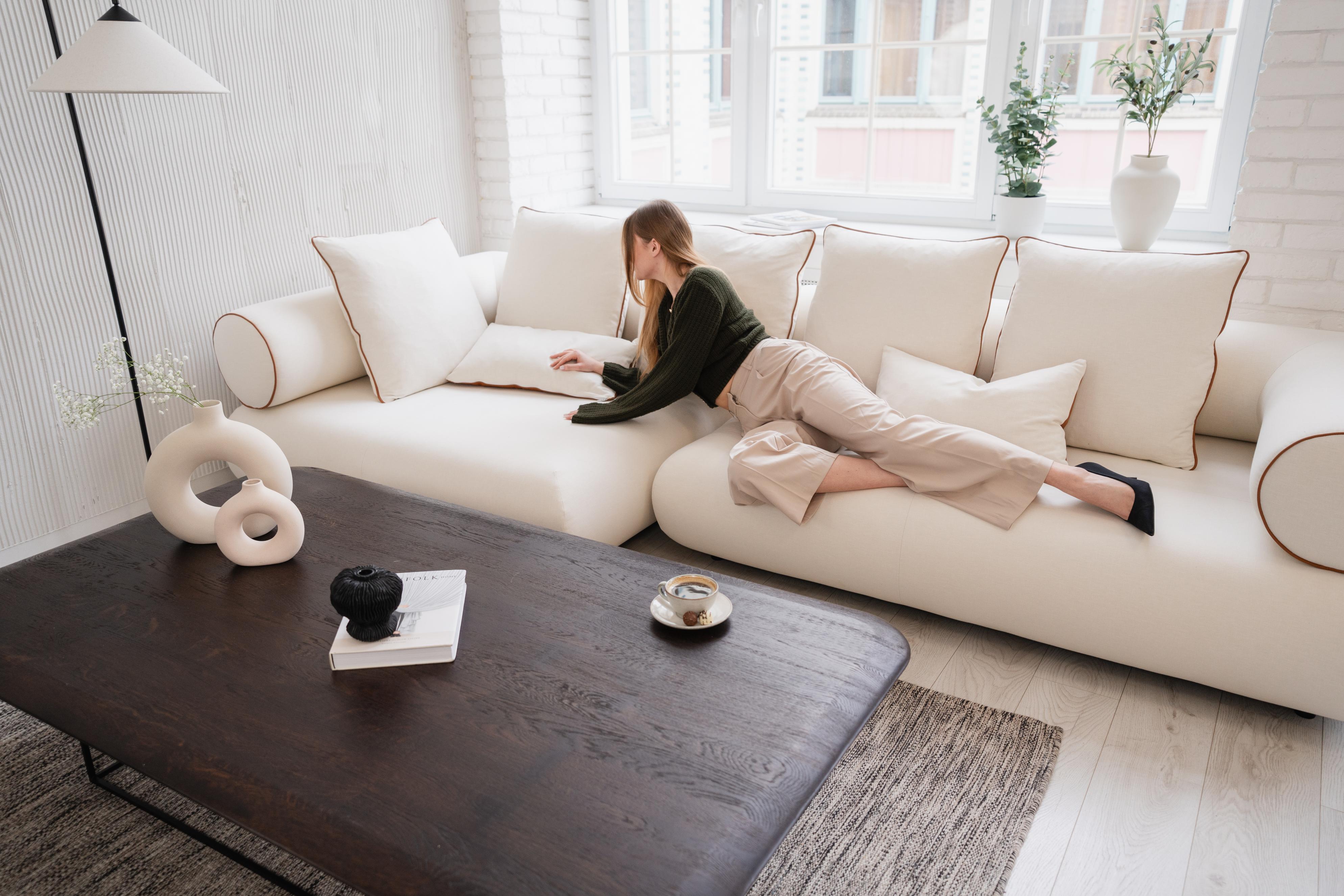 Rechtes modulares Ecksofa CASABLANCA personalisiert