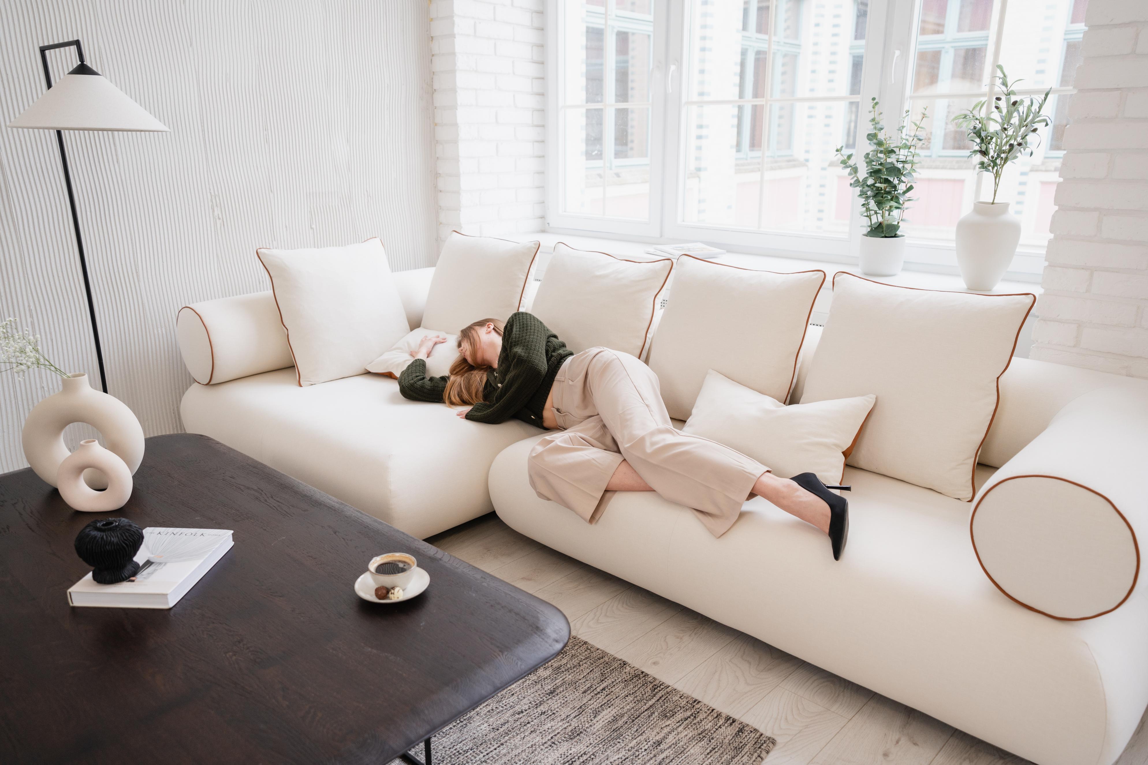 Rechtes modulares Ecksofa CASABLANCA personalisiert