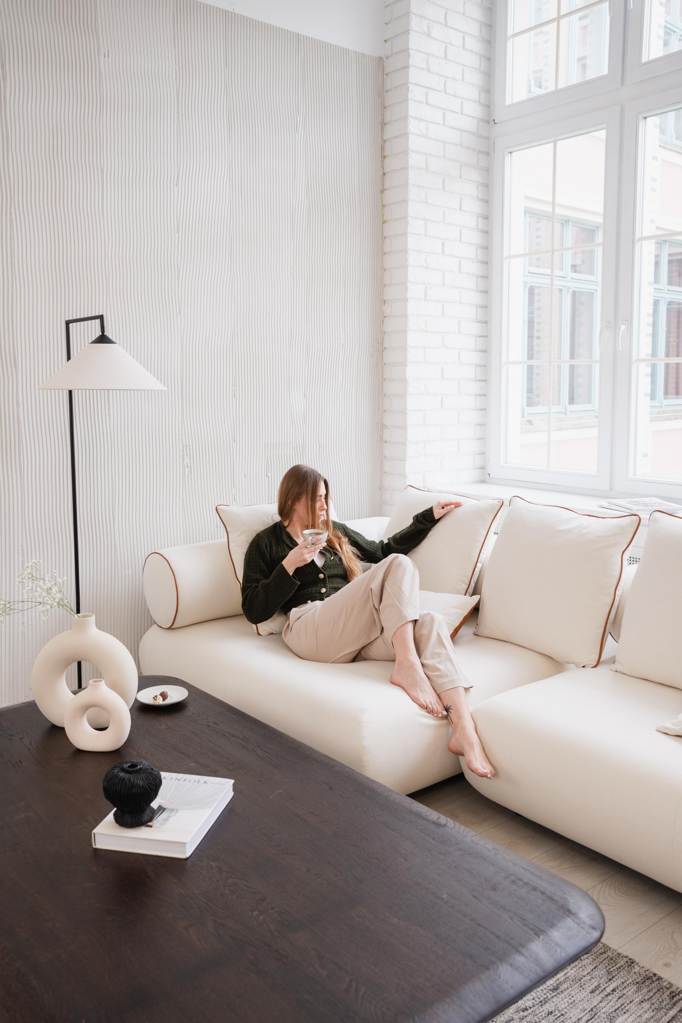 Rechtes modulares Ecksofa CASABLANCA personalisiert