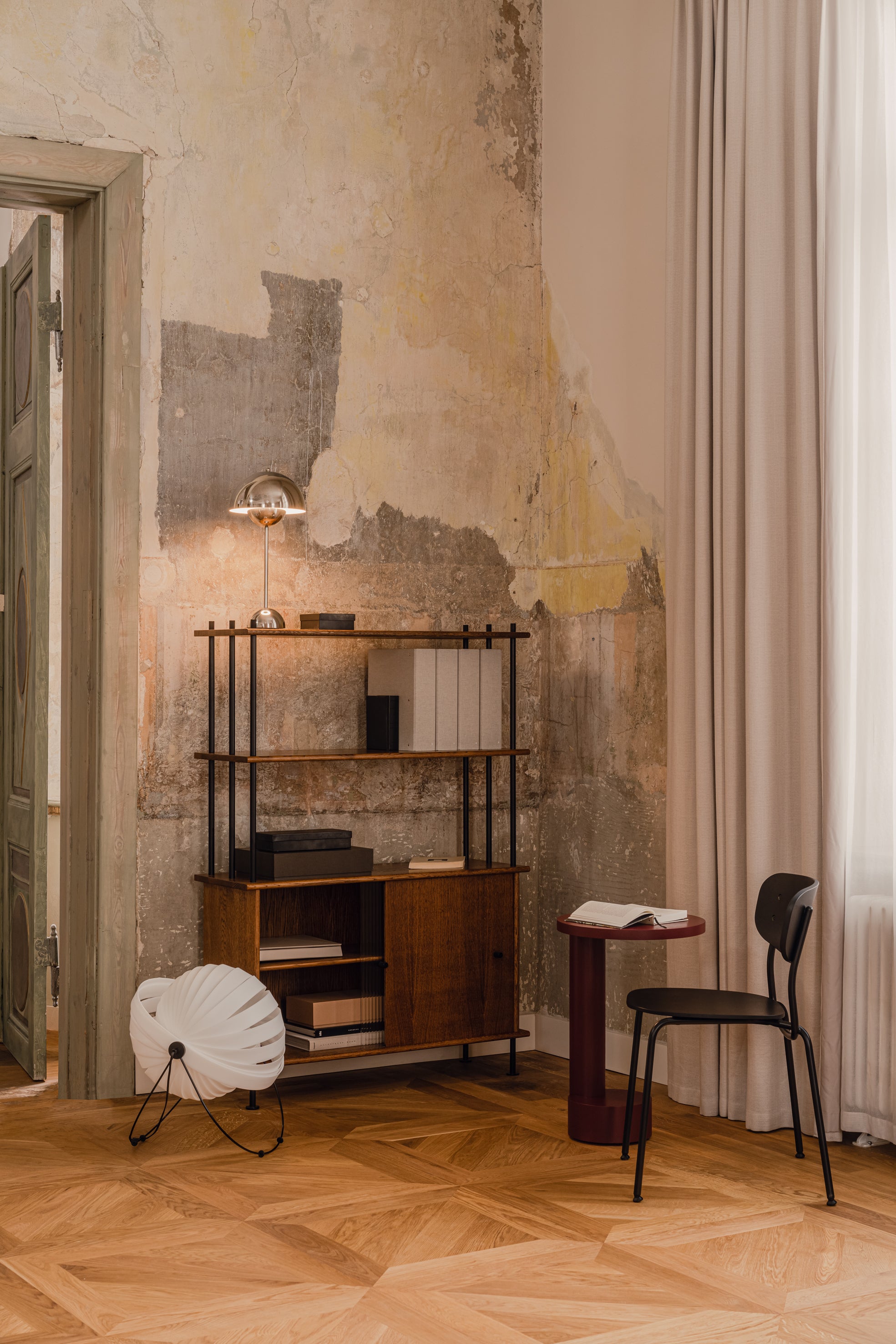 BAVA Cabinet 100 Whitewashed Oak Wood